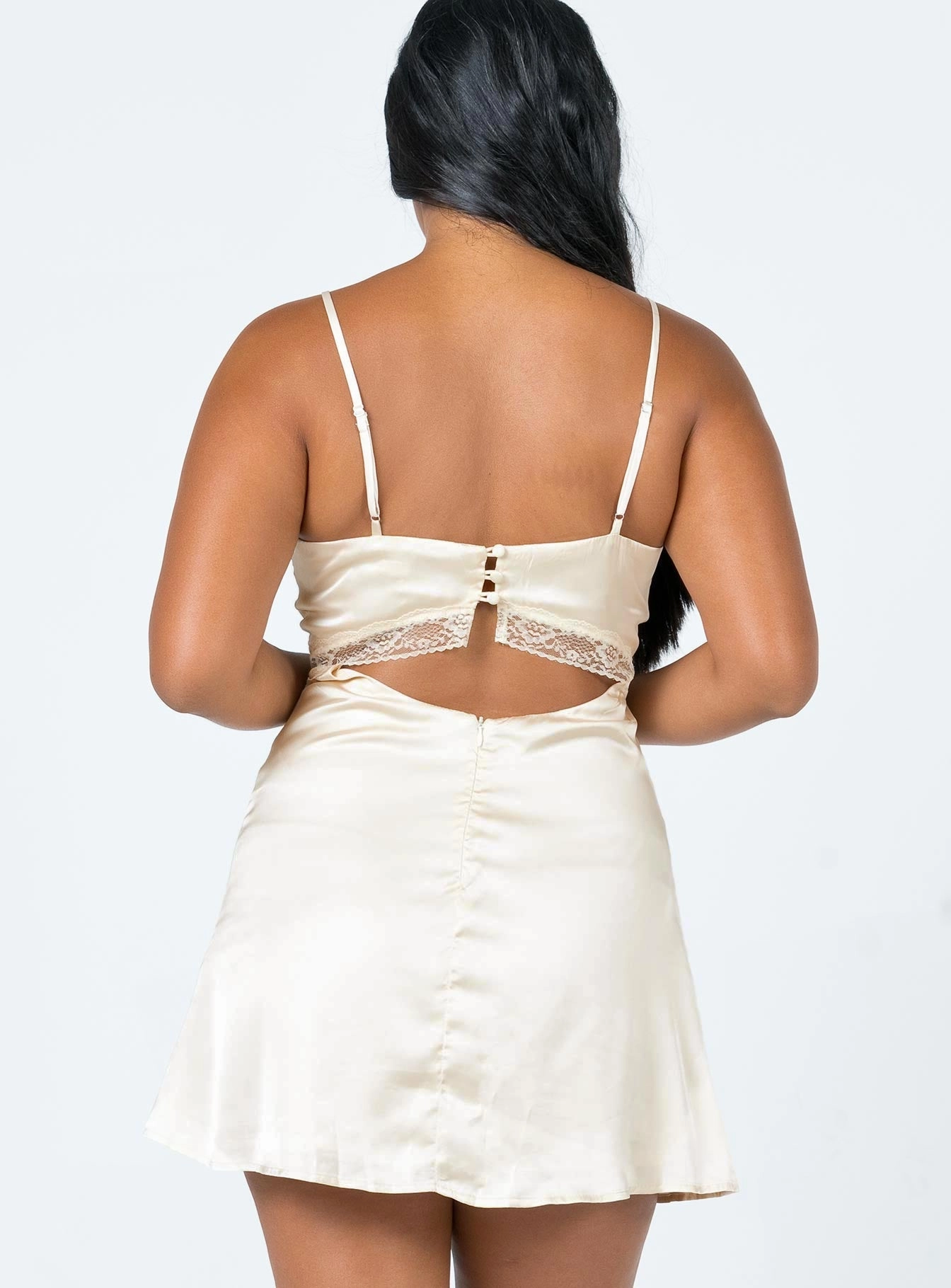 Azarliah Mini Dress Champagne Sleek and Flattering
