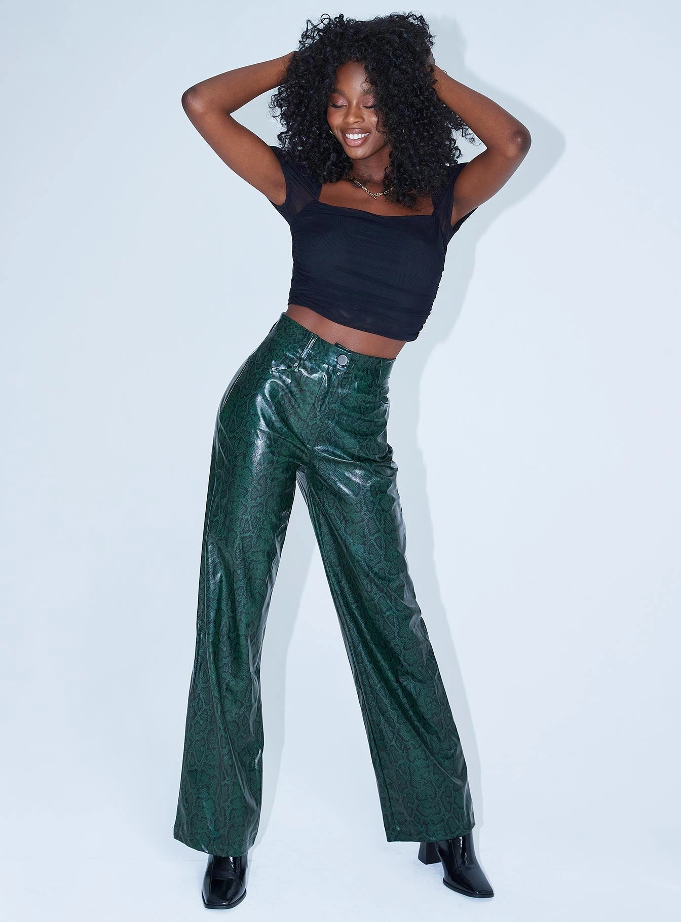 Bad Romance Pants Green Relax Fit