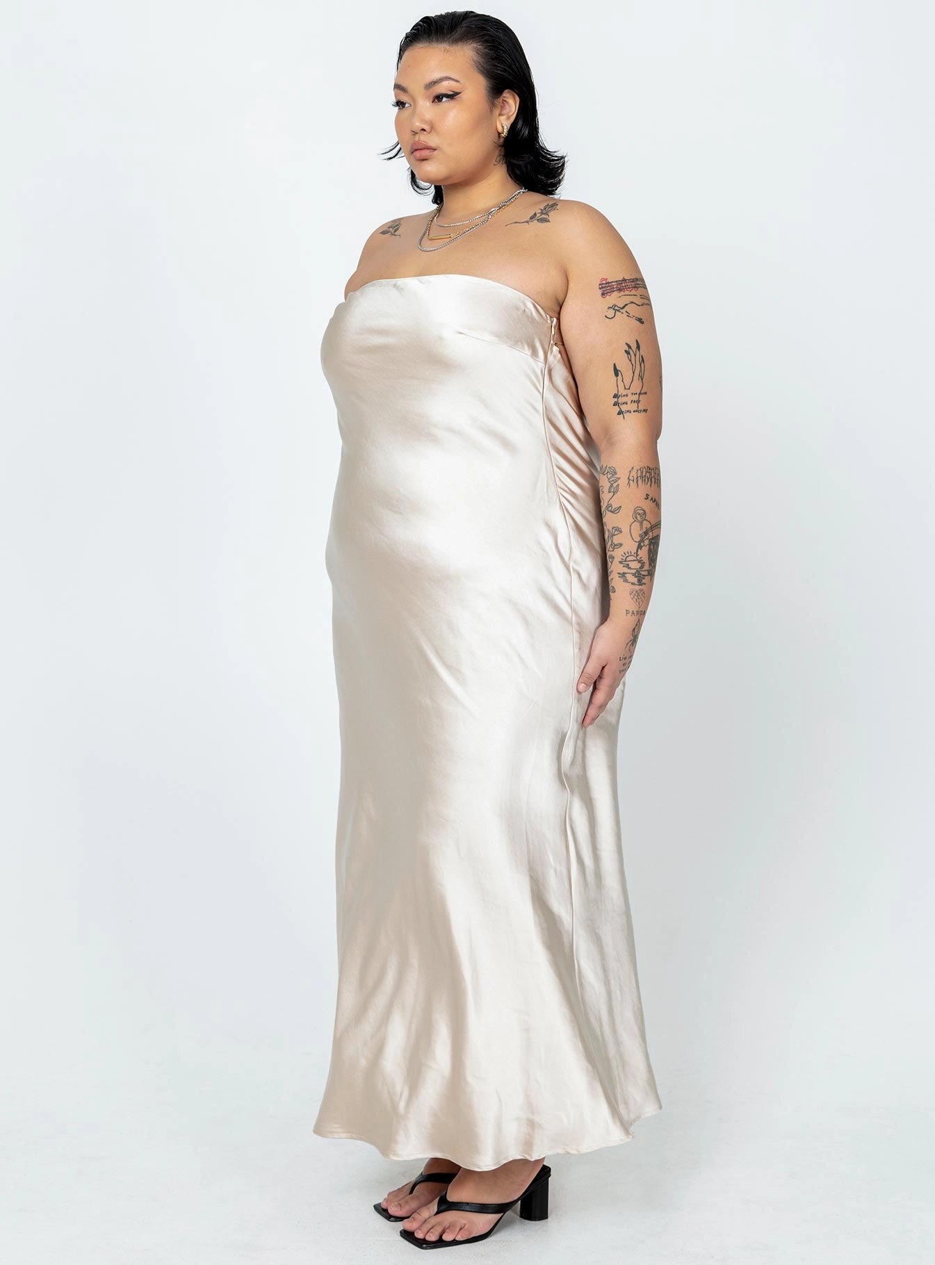 Fall Inspired Haley Maxi Dress Champagne Curve