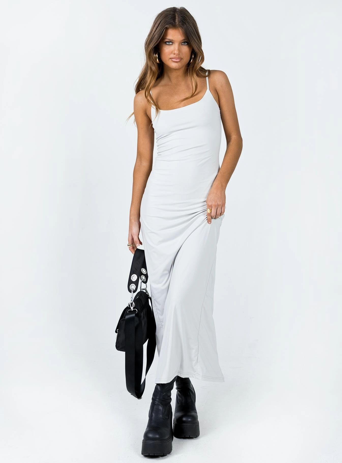 Balwyn Maxi Dress Grey PlushLining Timeless Wear