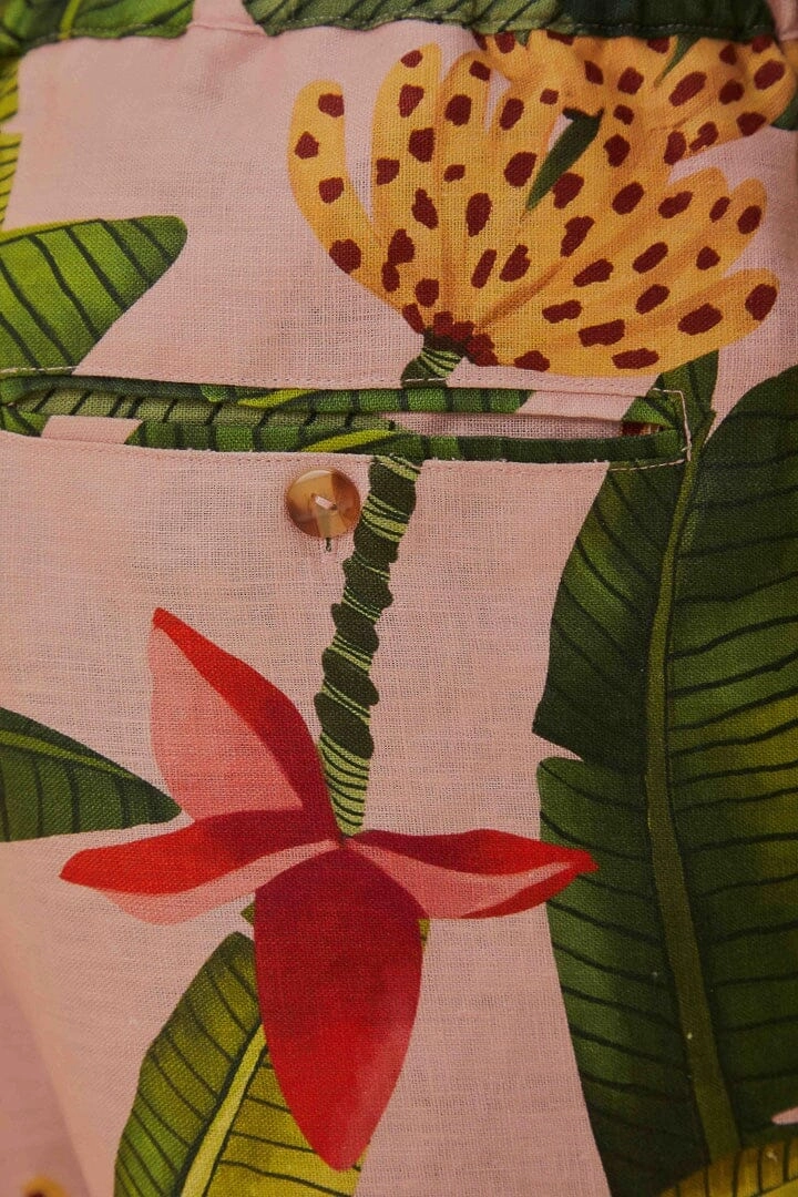 Cooling Fabric Comfort Waist Banana Leaves Lenzing? Ecovero? Euroflax? Shorts