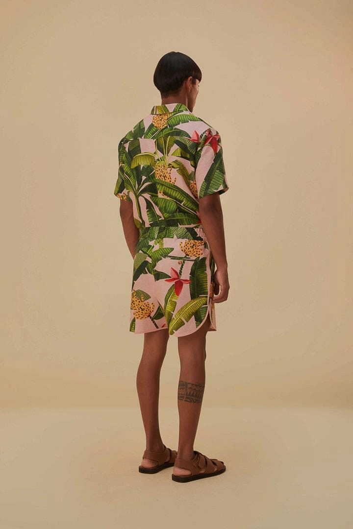 regular size Relaxed Style Banana Leaves Lenzing? Ecovero? Euroflax? Shorts