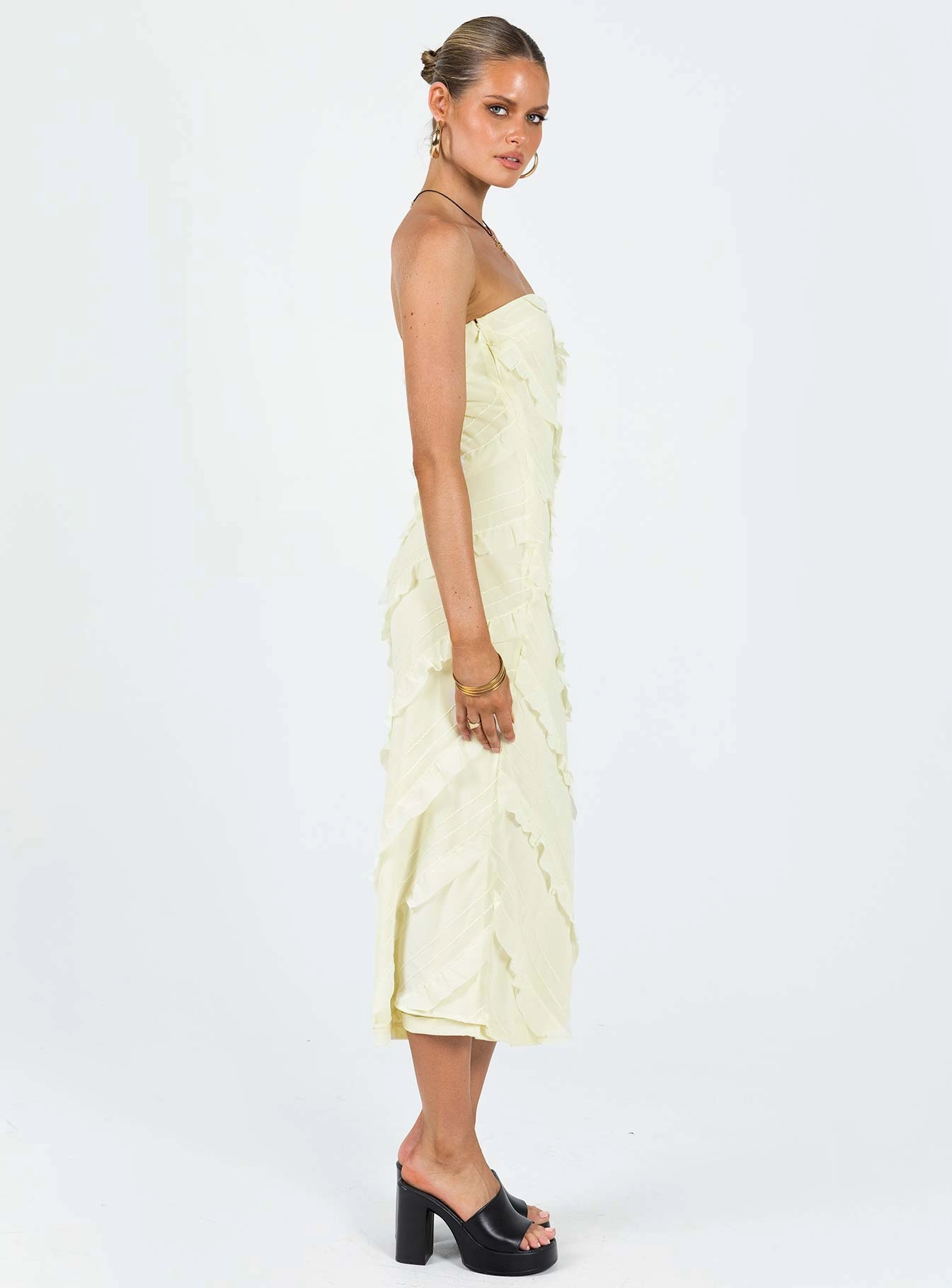 Baylie Maxi Dress Yellow Mood Friendly Soft Harmony