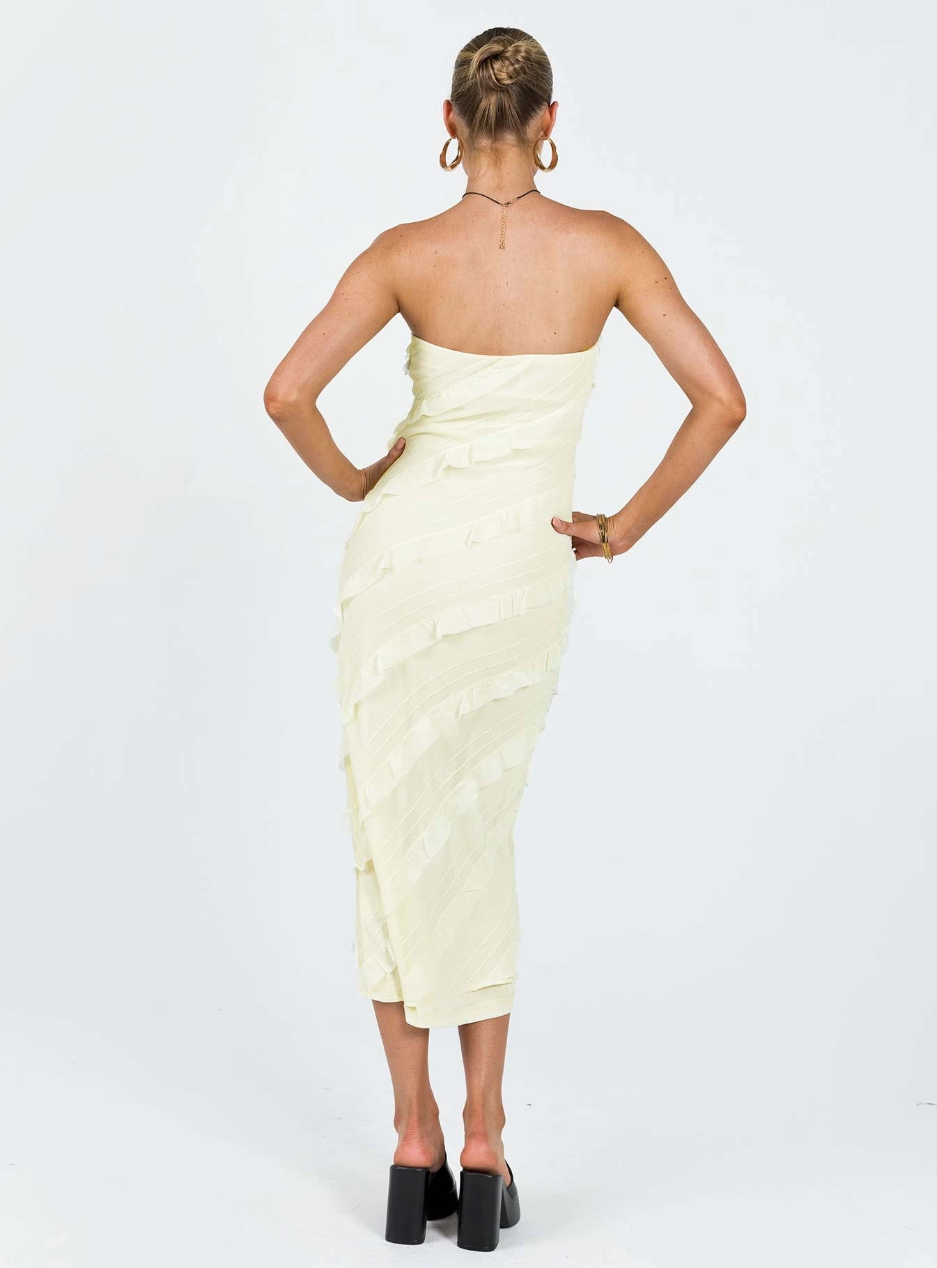 Non-Pilling Flowy casual dress Baylie Maxi Dress Yellow