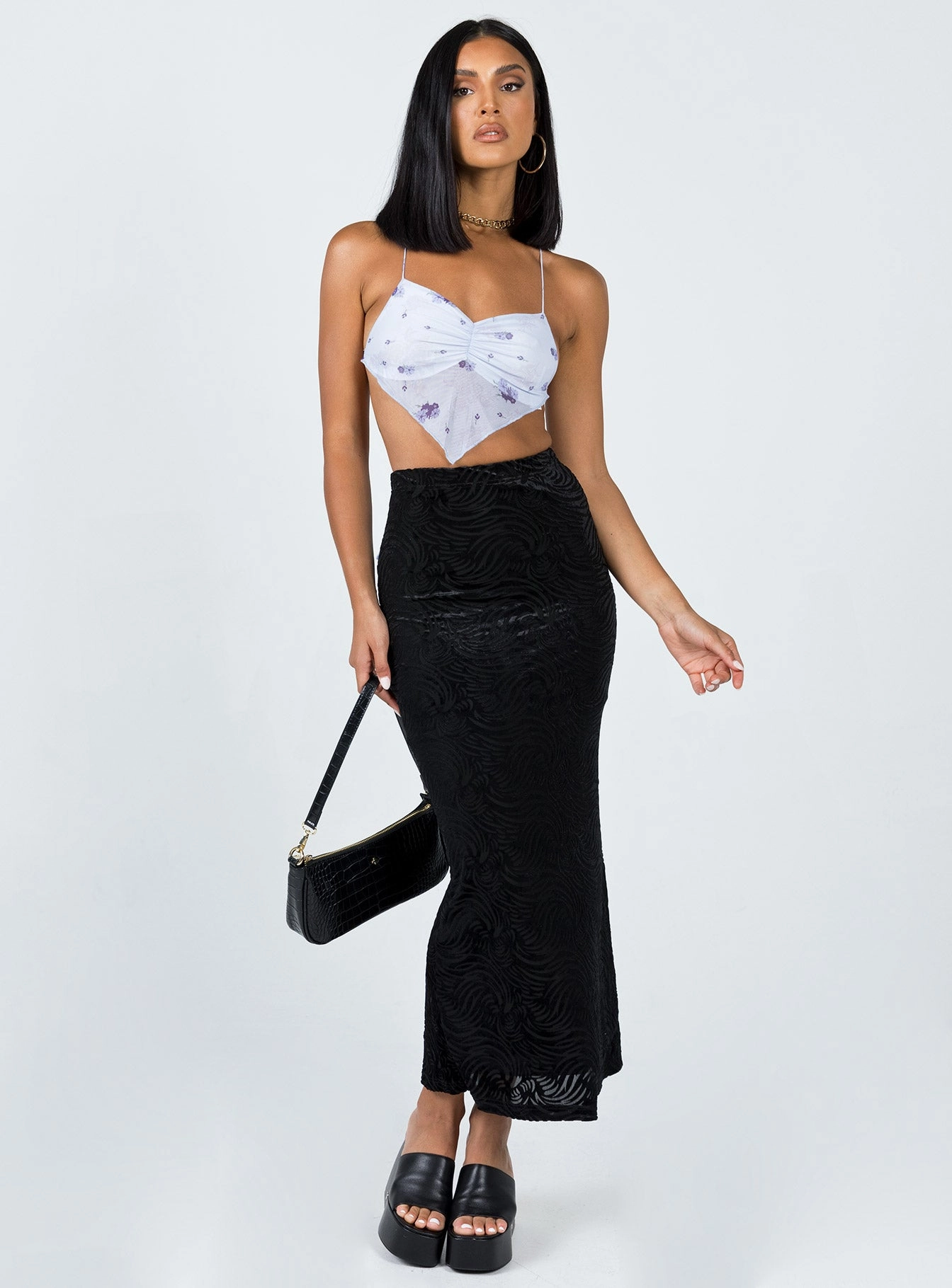Seasonal Layering Seasonal Must Have August Midi Skirt Black