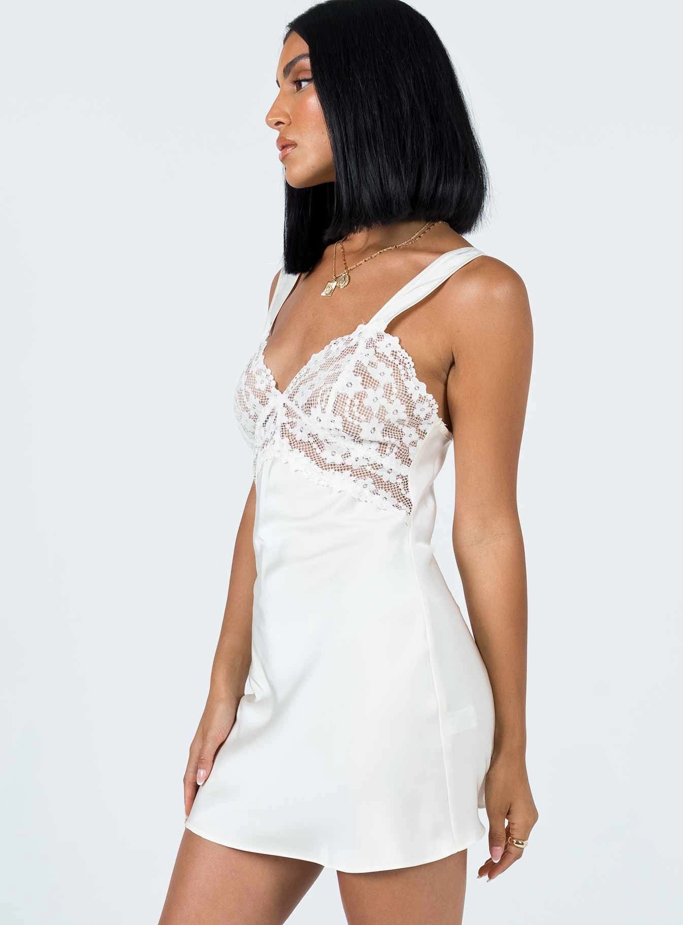 Romantic Bloom Refined Aesthetic Bel Air Mini Dress Ivory