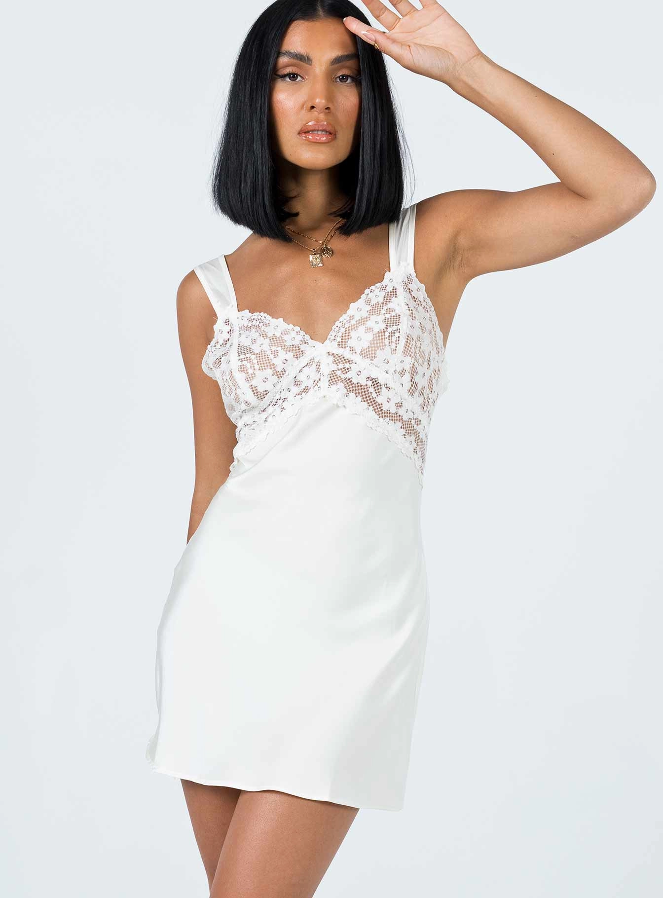 Bel Air Mini Dress Ivory Relaxed Layer