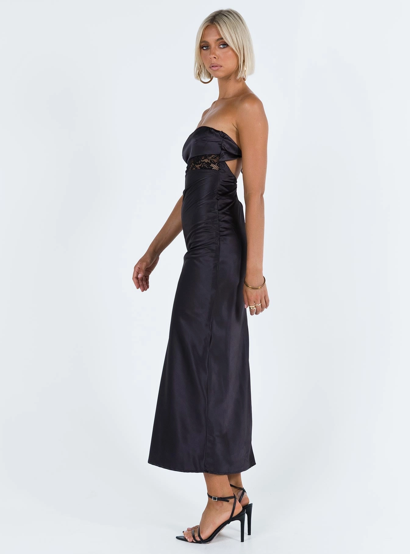 Light Drape Easy Draping Bellwood Strapless Maxi Dress Black