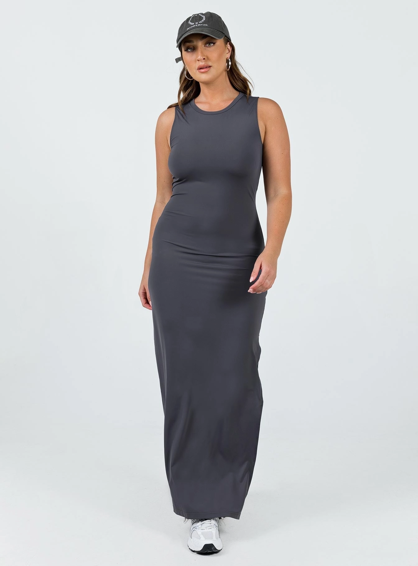 Pure Stitch Minimal Fit Bena Maxi Dress Slate