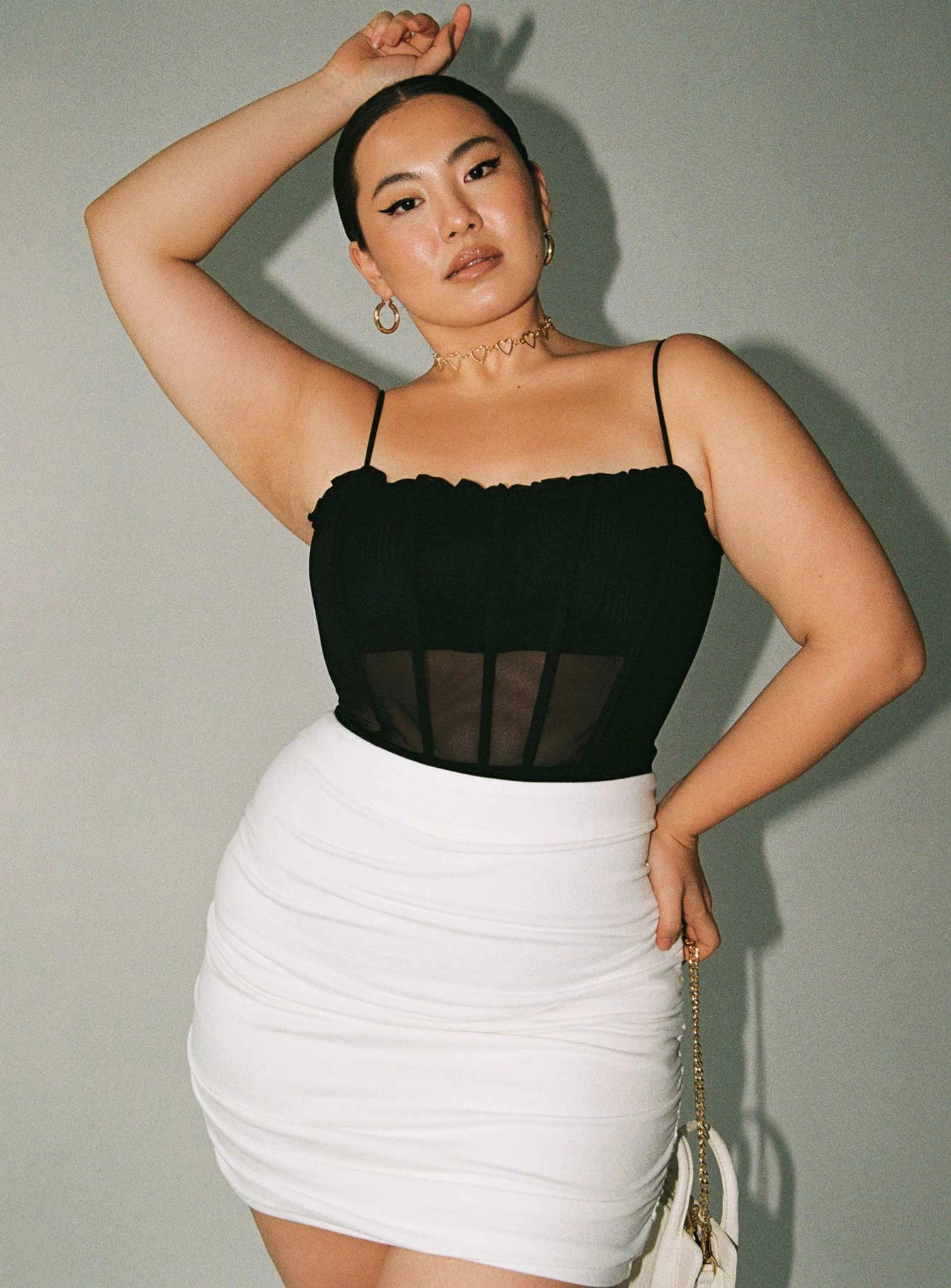 Clean Outfit Odor Resistant Treatment Benji Mini Skirt White Curve