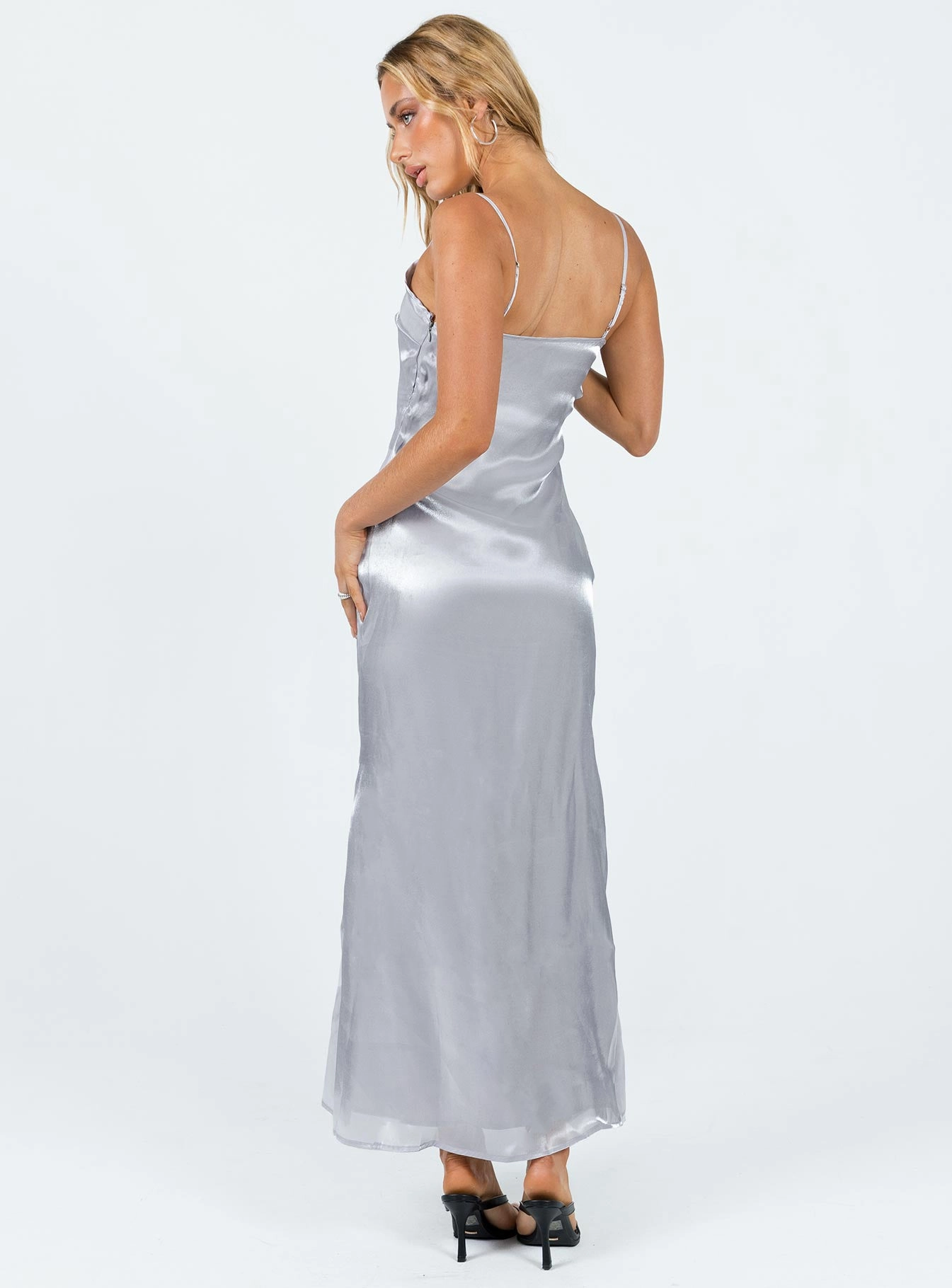 Beryl Maxi Dress Silver Layered-Look