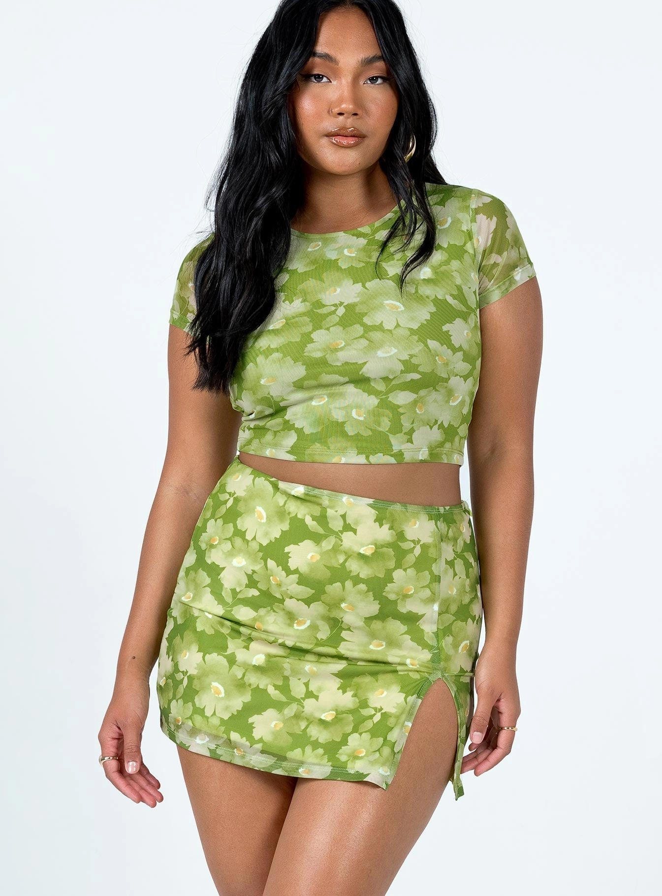 Piama Mini Skirt Green Casual Wear