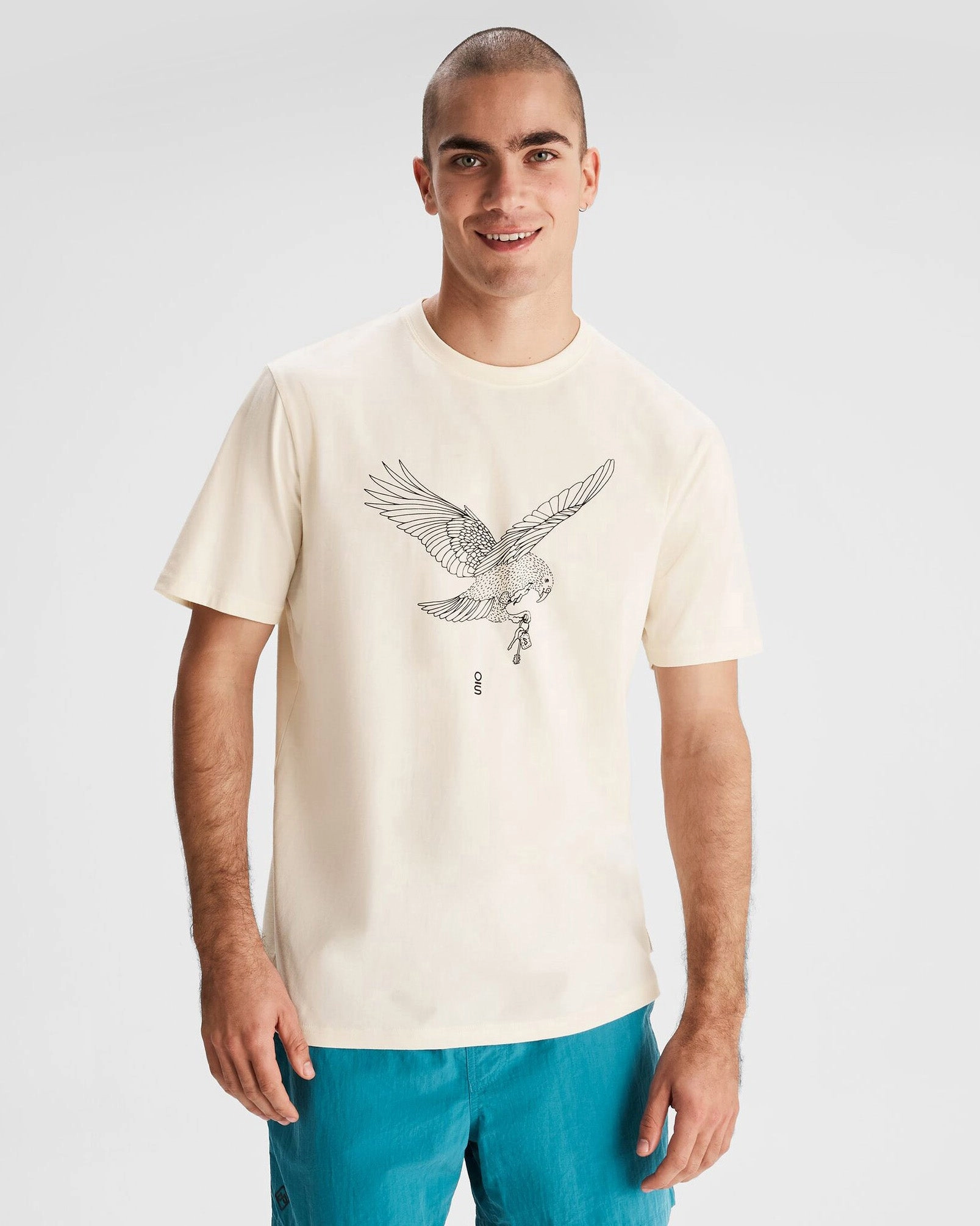 Men's O.Smither Kea Organic Cotton T-shirt - Natural Odor Resistant Material Fashionable Ease