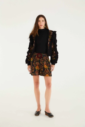 Black Berry Garden Shorts Chill Comfort Double Layered Panels