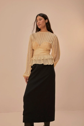 Black Midi Skirt Outfit Flow
