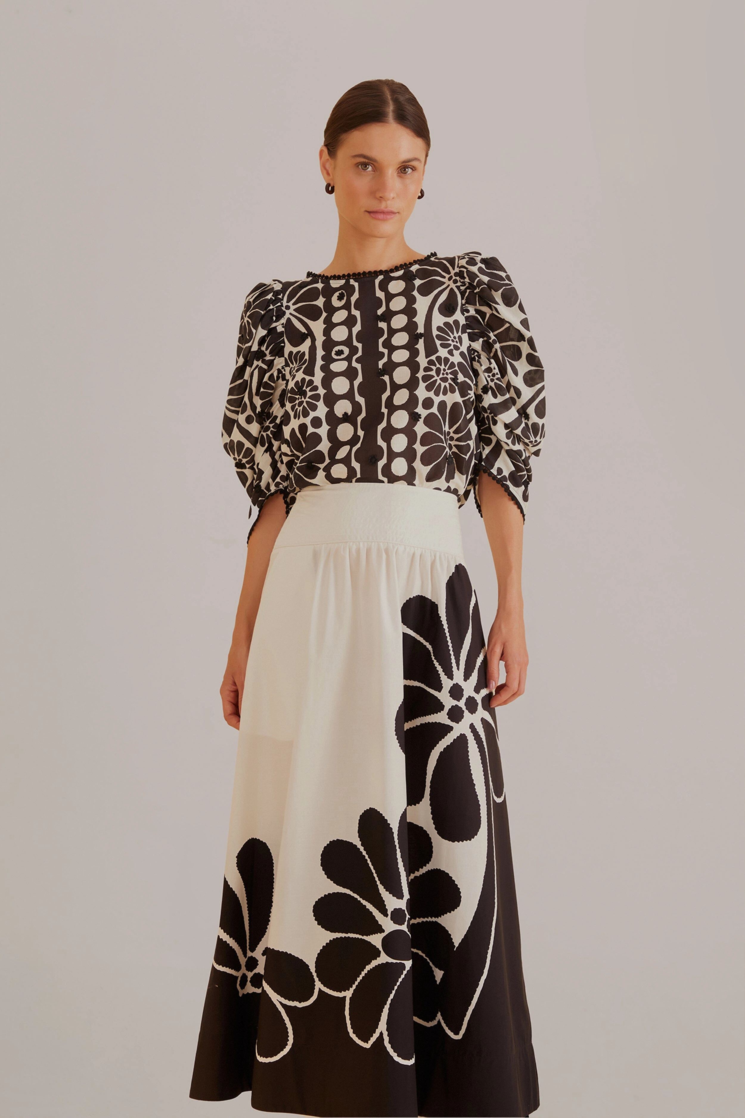 Black Palermo Maxi Skirt City Style Crisp Edge