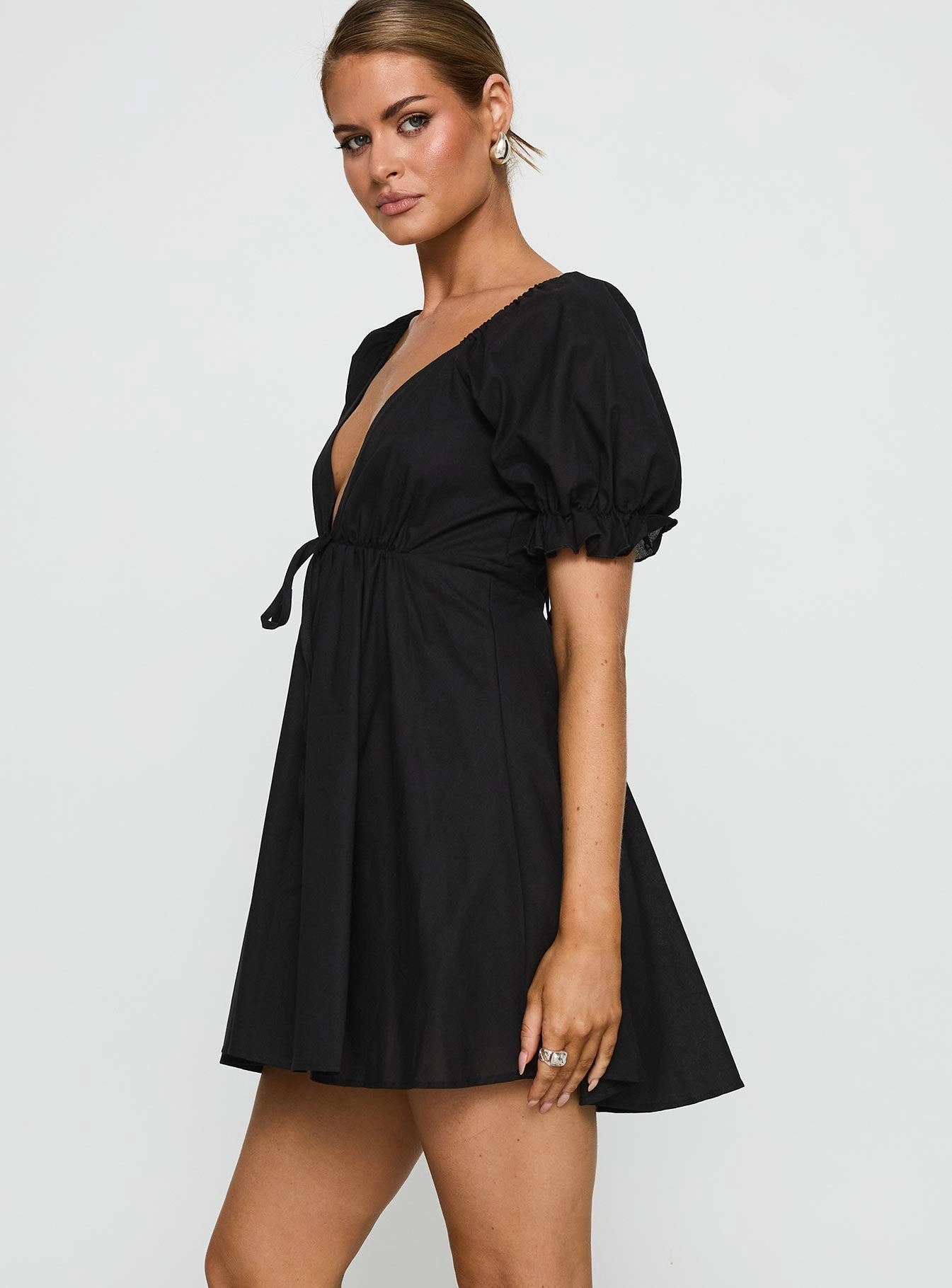 Blissful Mini Dress Black Timeless slip dress