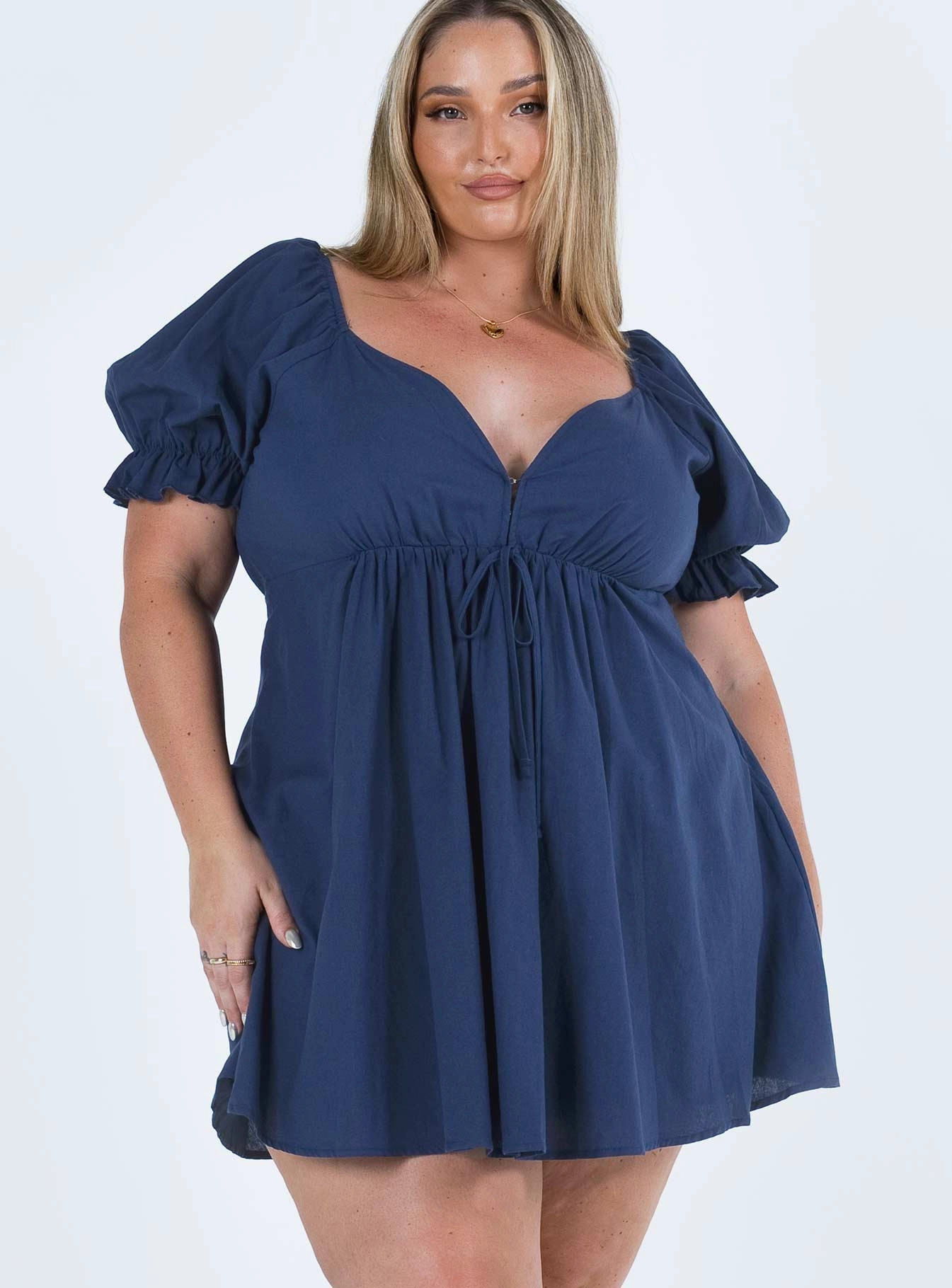 Formal Look Blissful Mini Dress Navy Curve