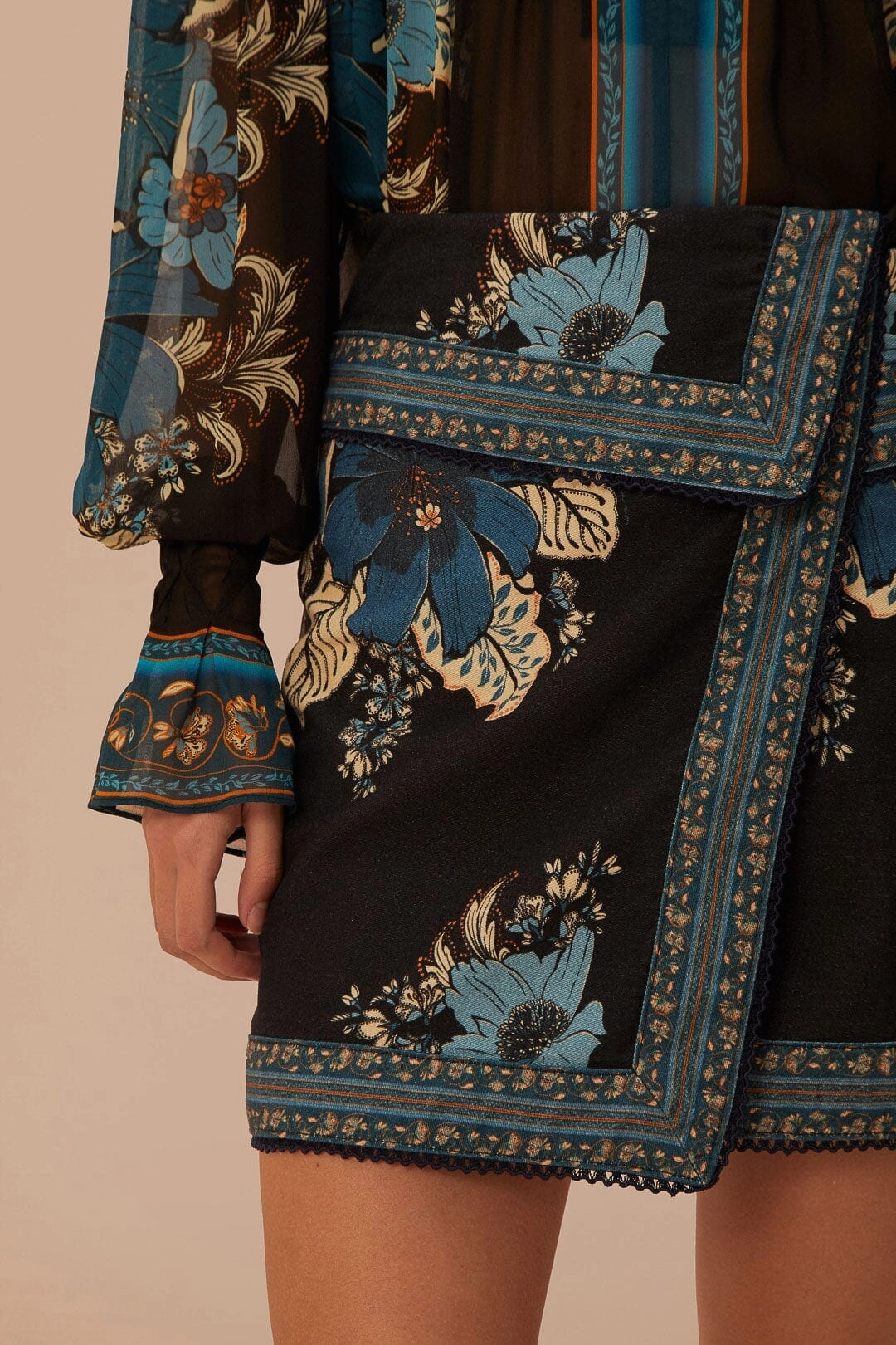 Blossom Tapestry Skirt Subtle Details