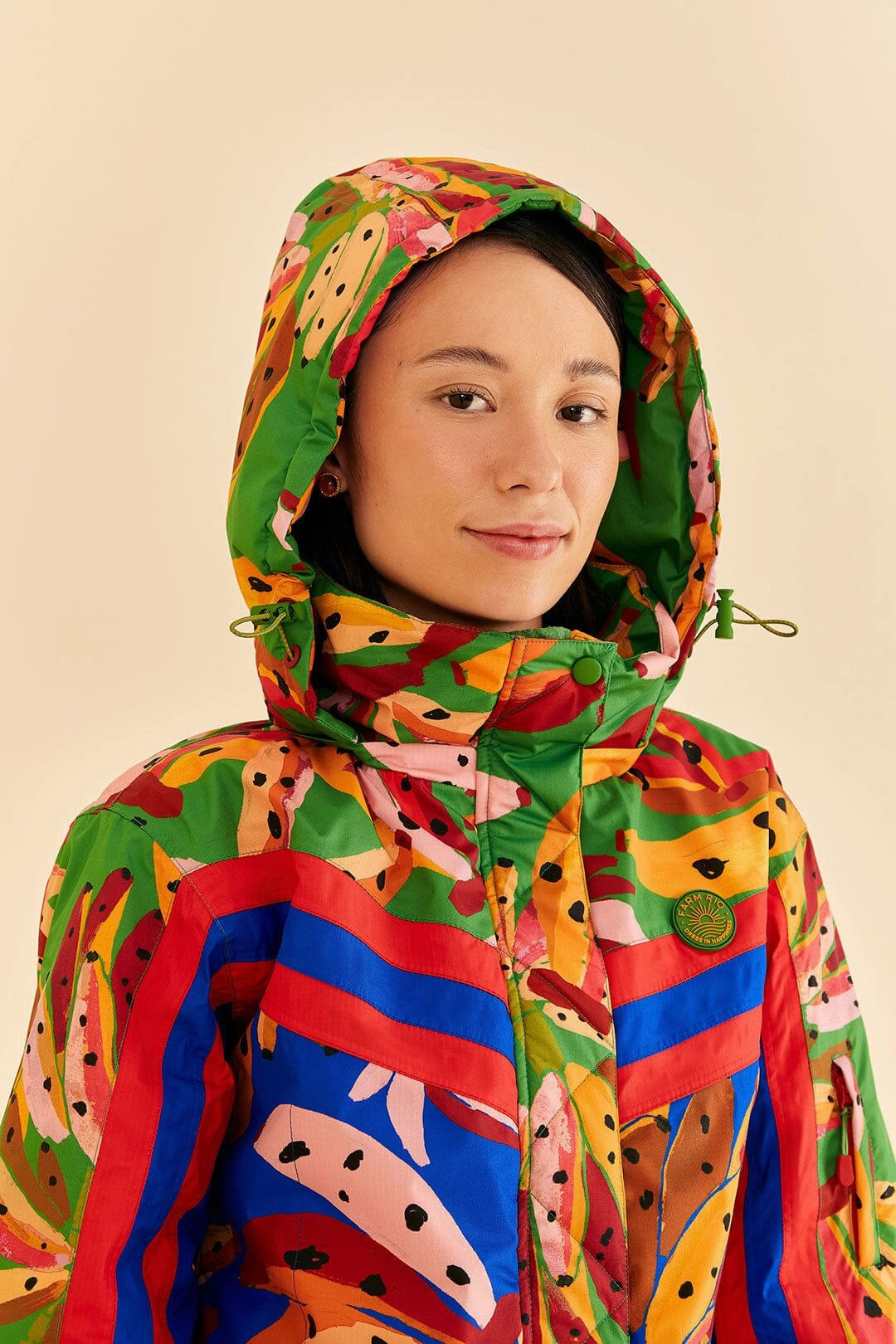 Blue Colorful Bananas Ski Jacket FlexFoldPackaging