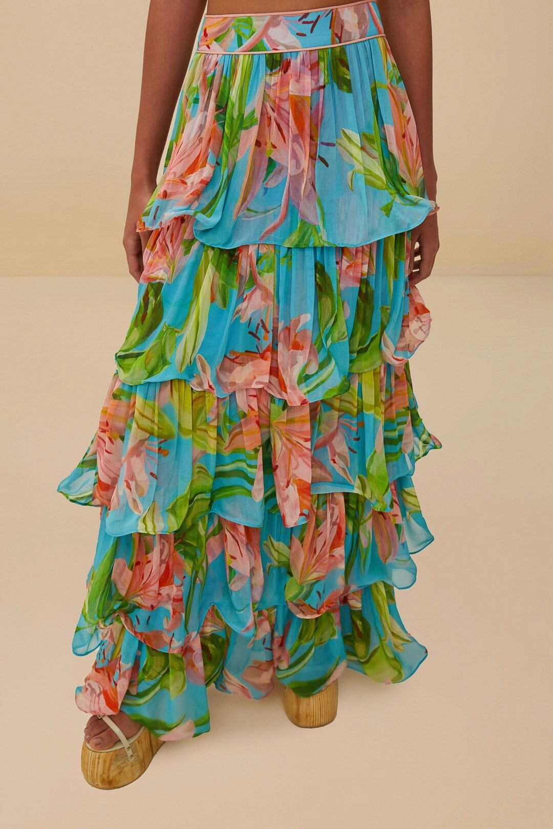 Blue Lily Bloom Maxi Skirt Mood Outfit