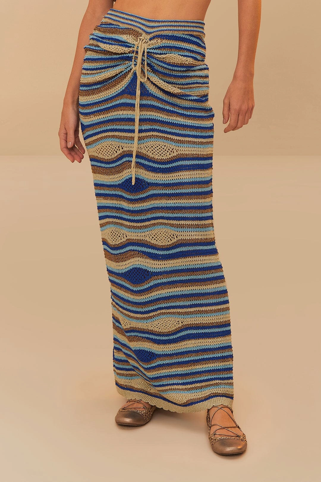 Blue Mixed Waves Knit Skirt Mood Outfitboard Light Edge