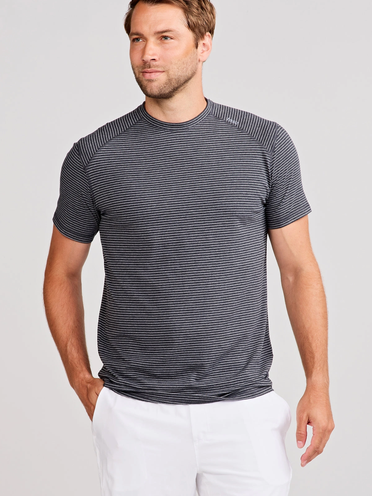 Carrollton Fitness T-Shirt - Mini Stripe Classic Style Trend Light Design
