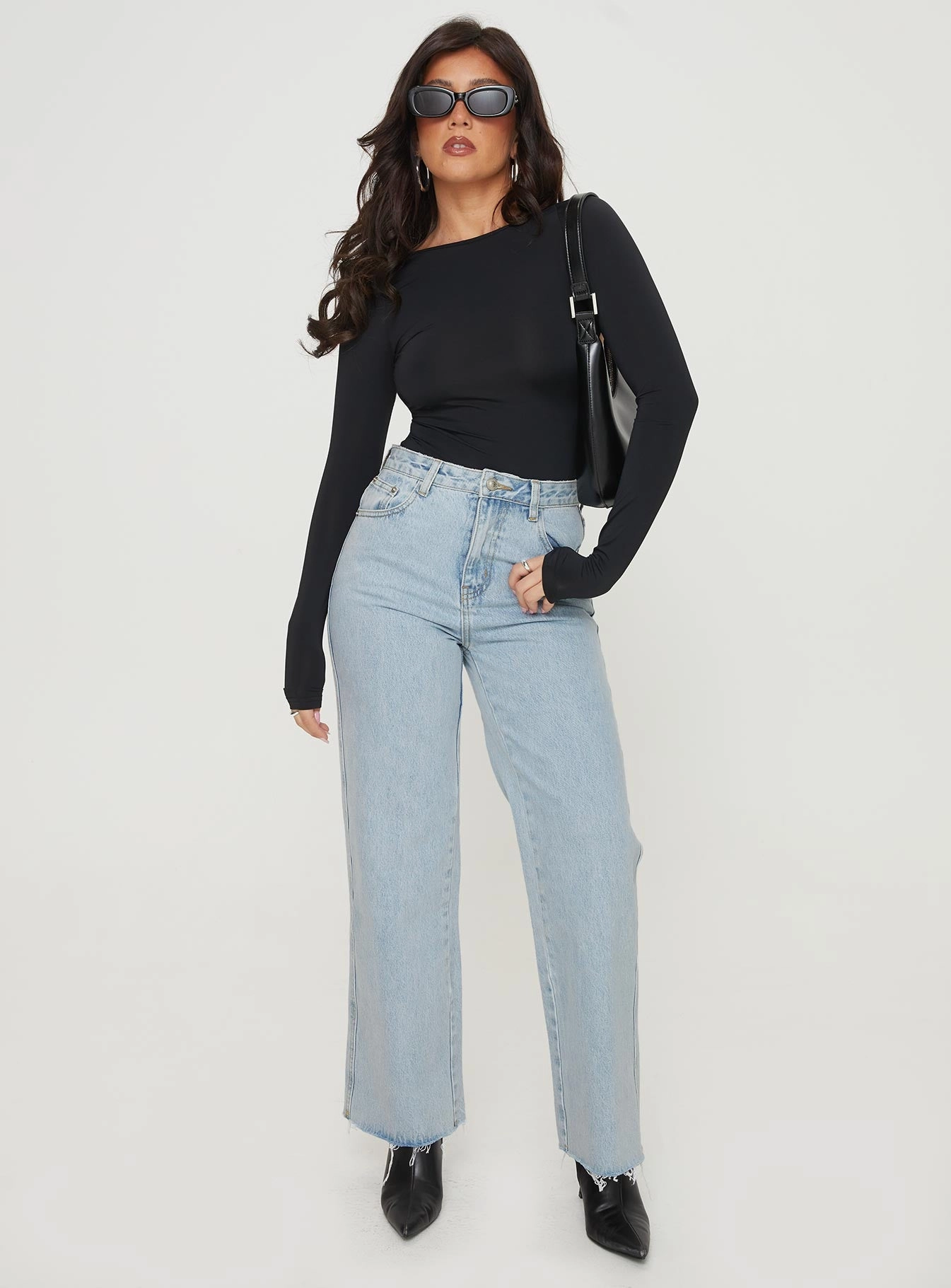 Arlington Straight Leg Denim Jeans Light Wash Petite Sleek Option Clean Outfit