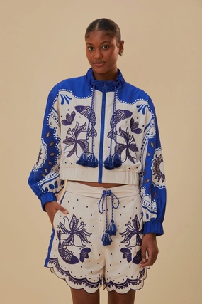 dungarees Artisanal Embroidered Shorts