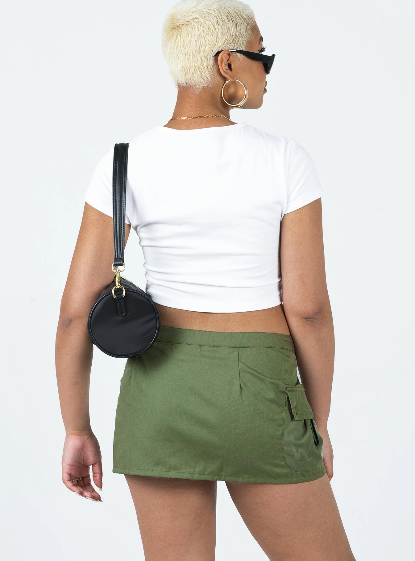 Trend Ready Vegan Material Motel Zephyr Skirt Olive