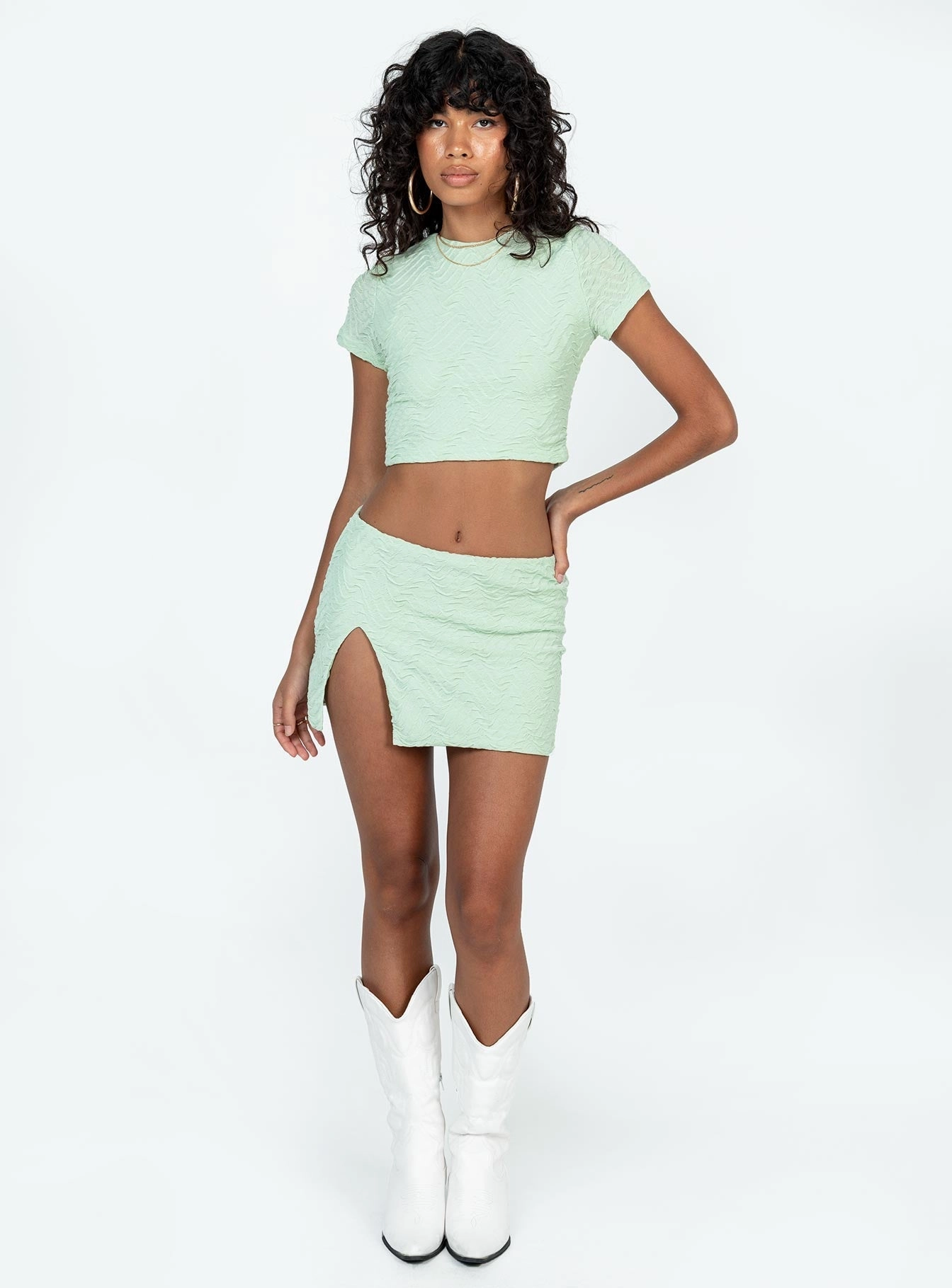 Daily Wear Adjustable Fastening Kian Set Green