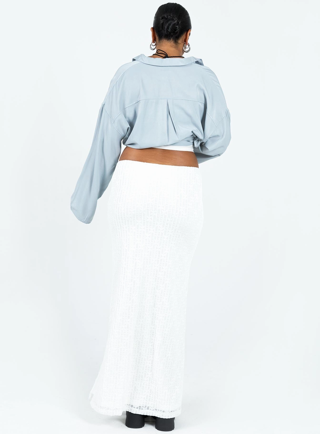 Berkshire Low Rise Maxi Skirt White Tropical theme color block