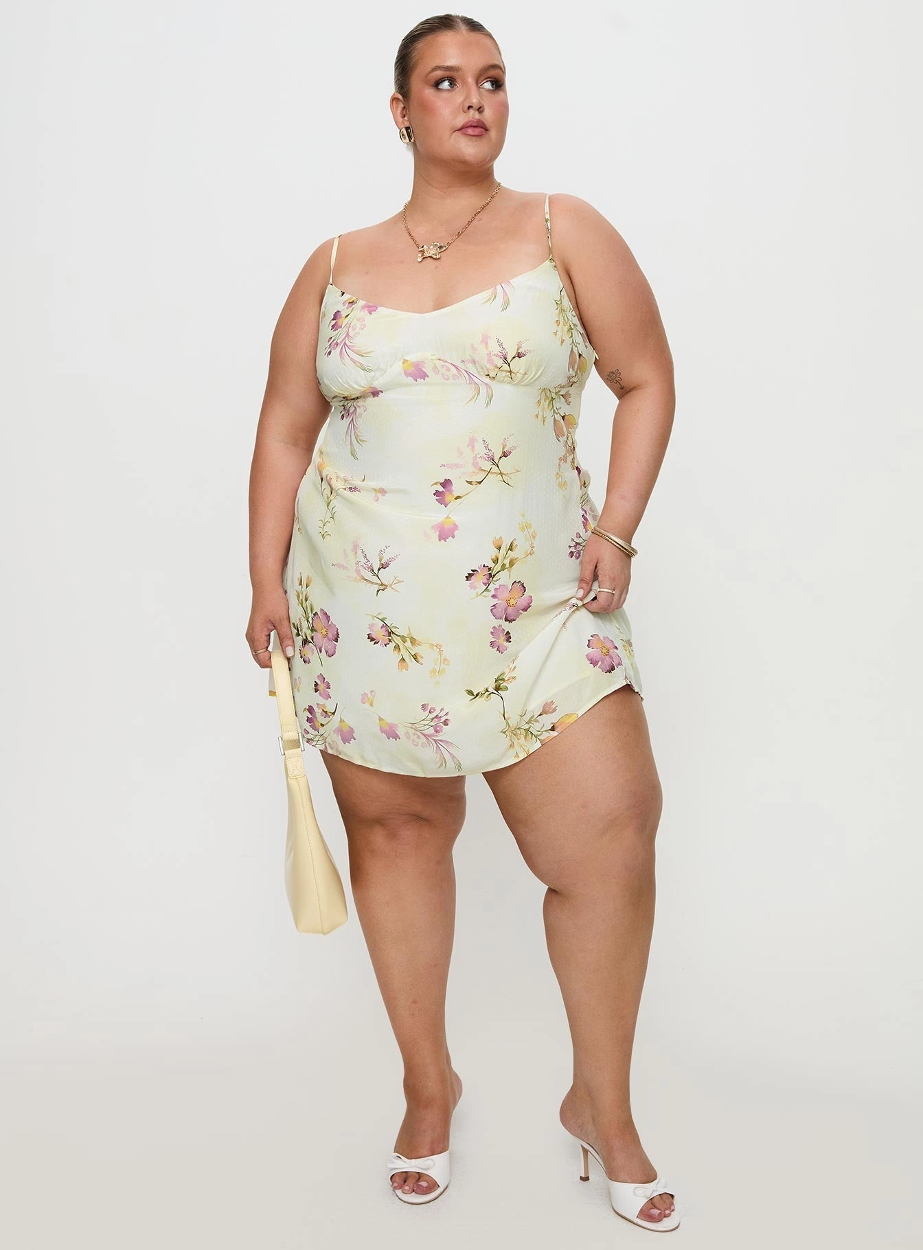 Jaye Mini Dress Floral Curve Understated Glam Form Focus