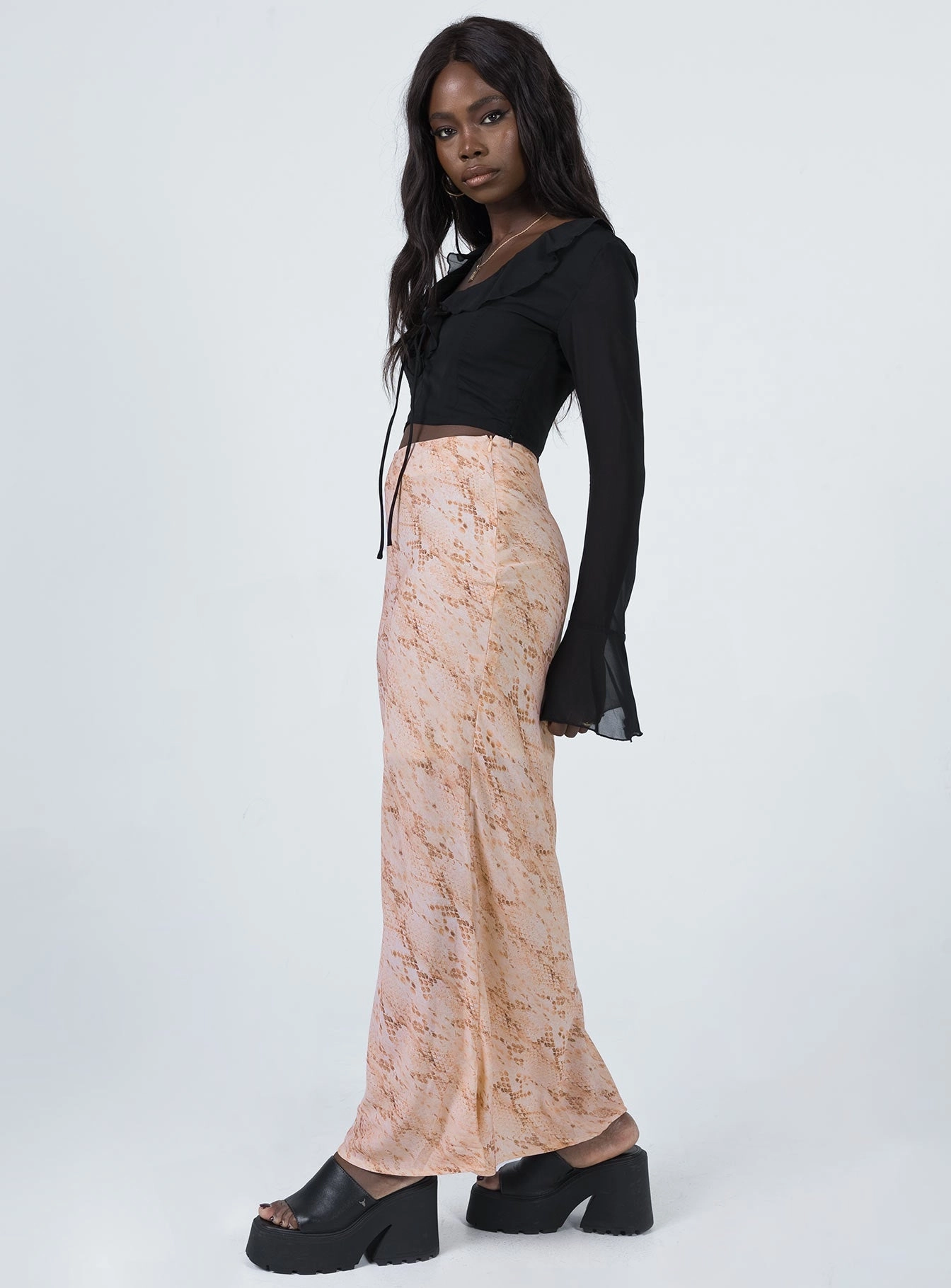 Urban Style Rayna Maxi Skirt Snake