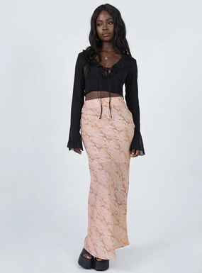 Rayna Maxi Skirt Snake Statement Color Summer Outfit