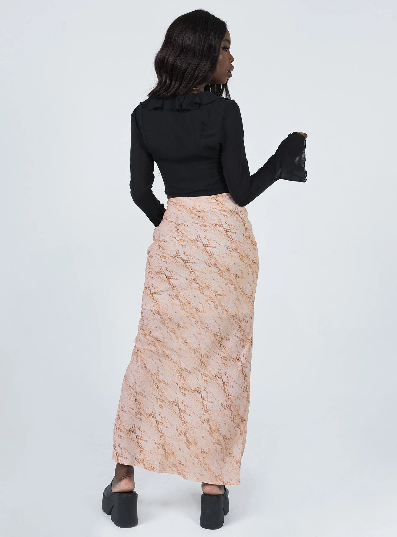 Rayna Maxi Skirt Snake Fashion Details