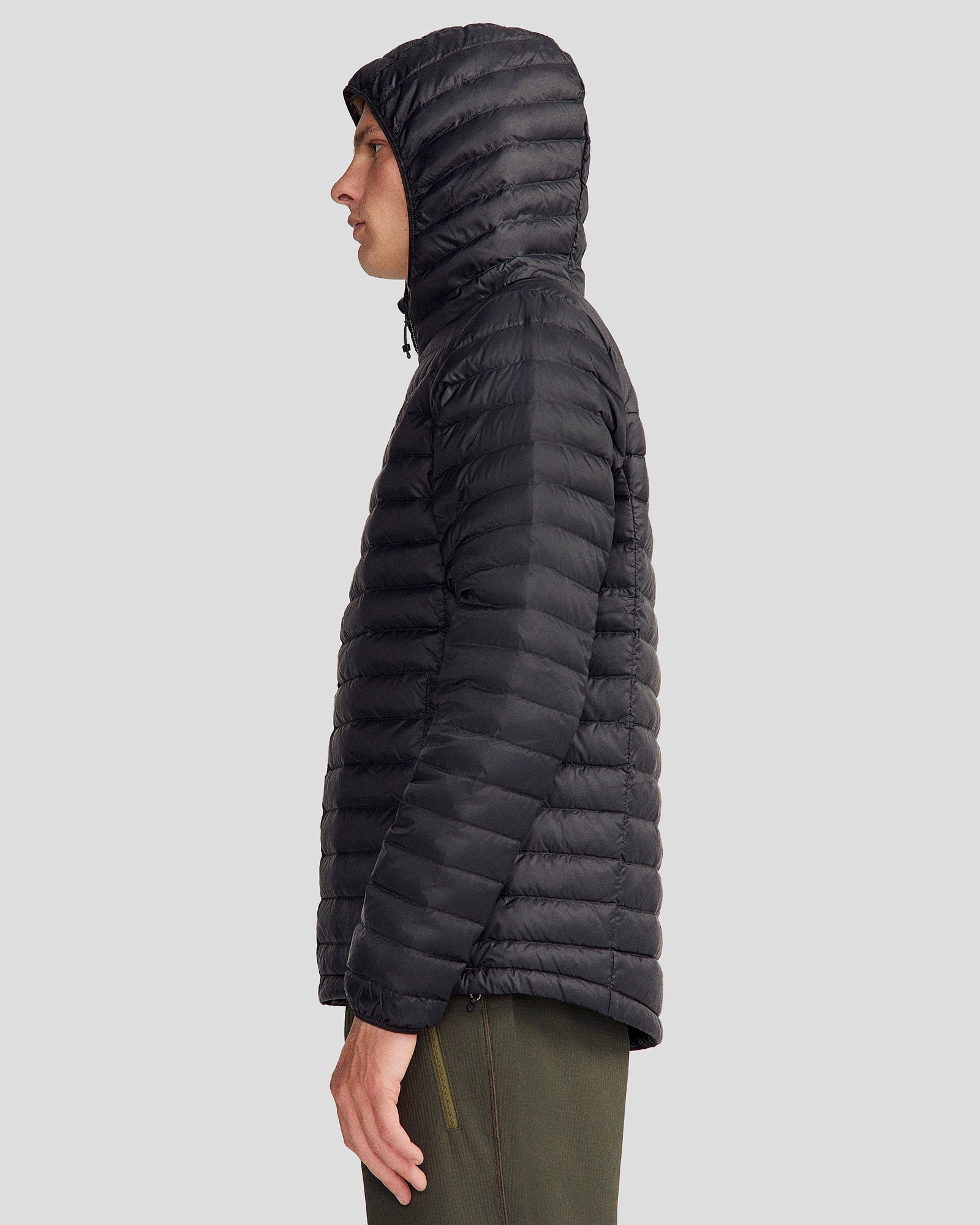 Men's Heli Down Hooded Jacket 3.0 - Black Stingray ErgonomicCut
