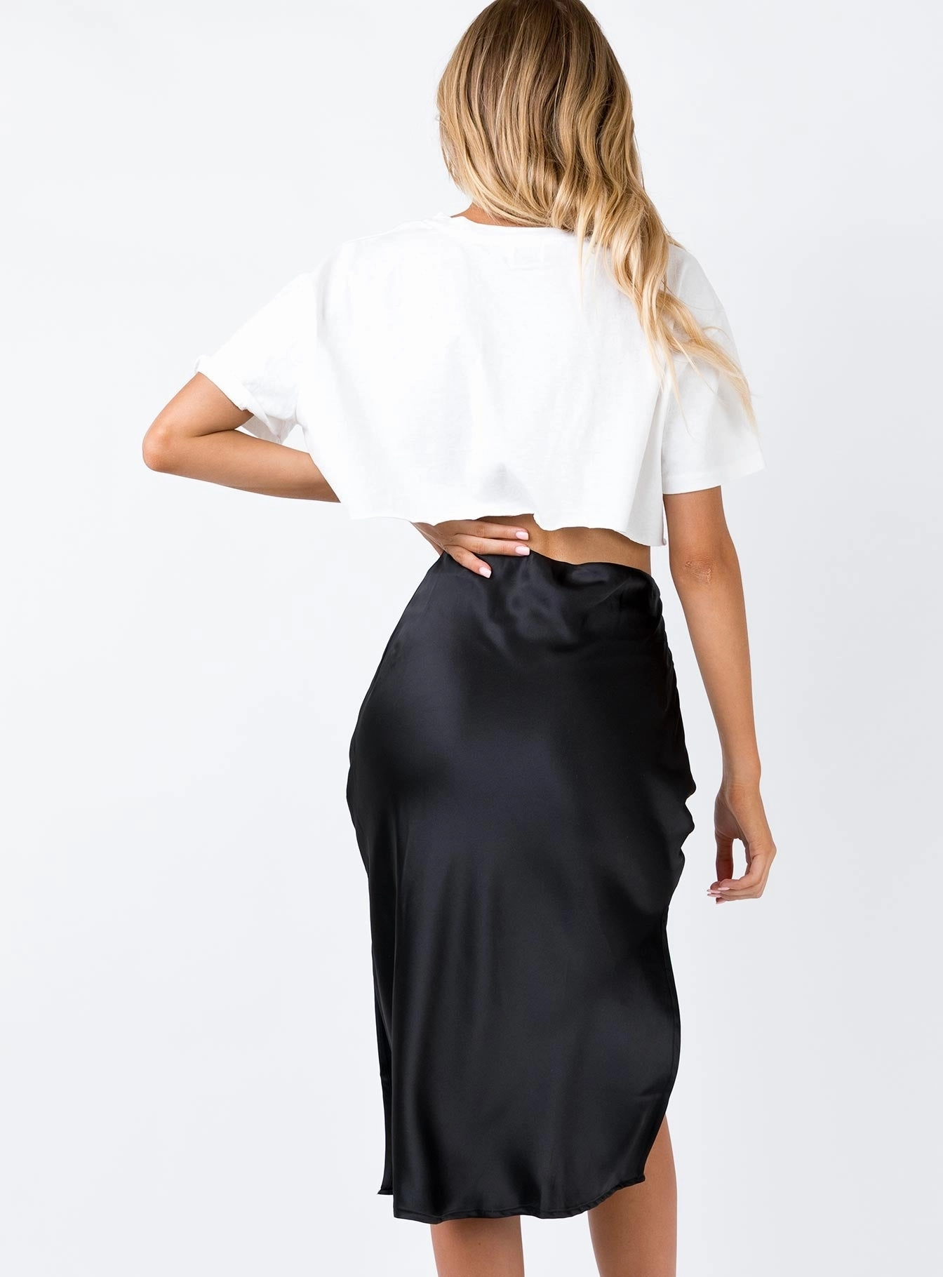 Cleo Lavoe Midi Skirt Black Retro Style Minimalist Style