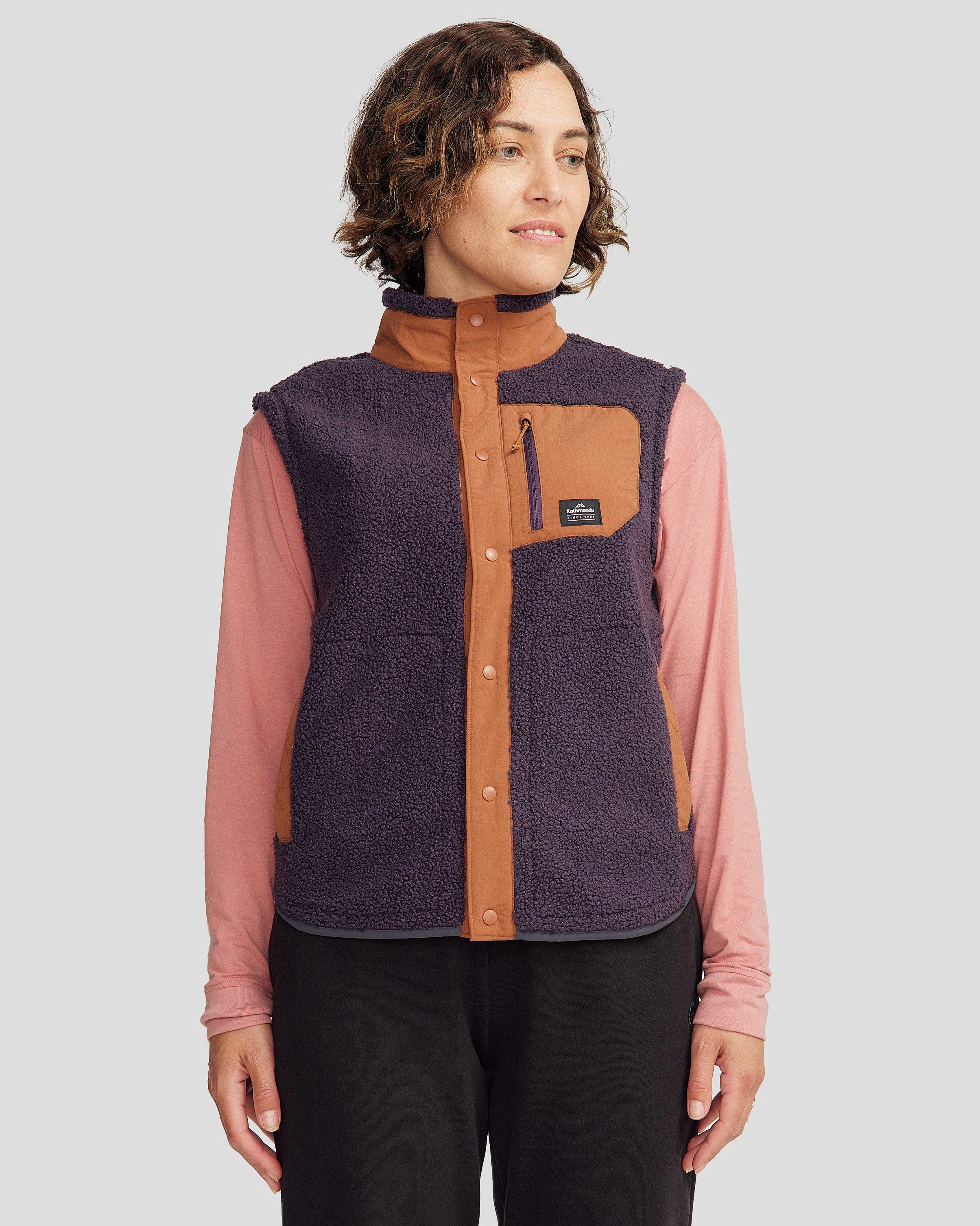 Layer Up Style Women's Co-Z High Pile Vest - Orbit/Woodsy