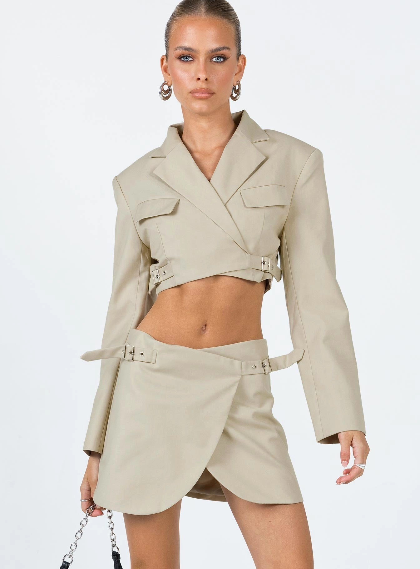 Anja Mini Skirt Camel Clean Mood Everyday Style