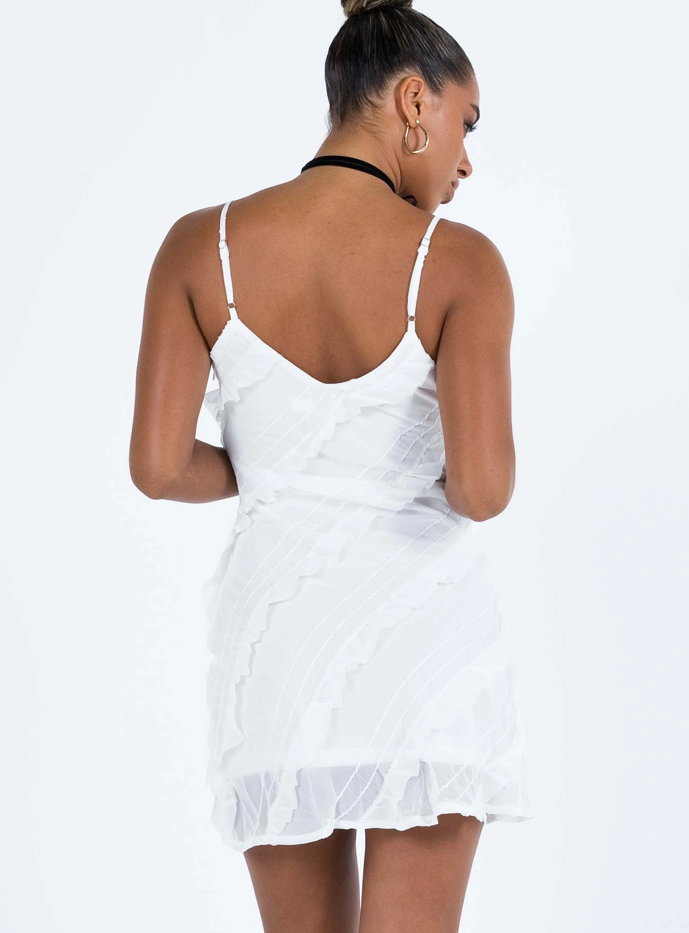 Lars Mini Dress White Flowy Cut