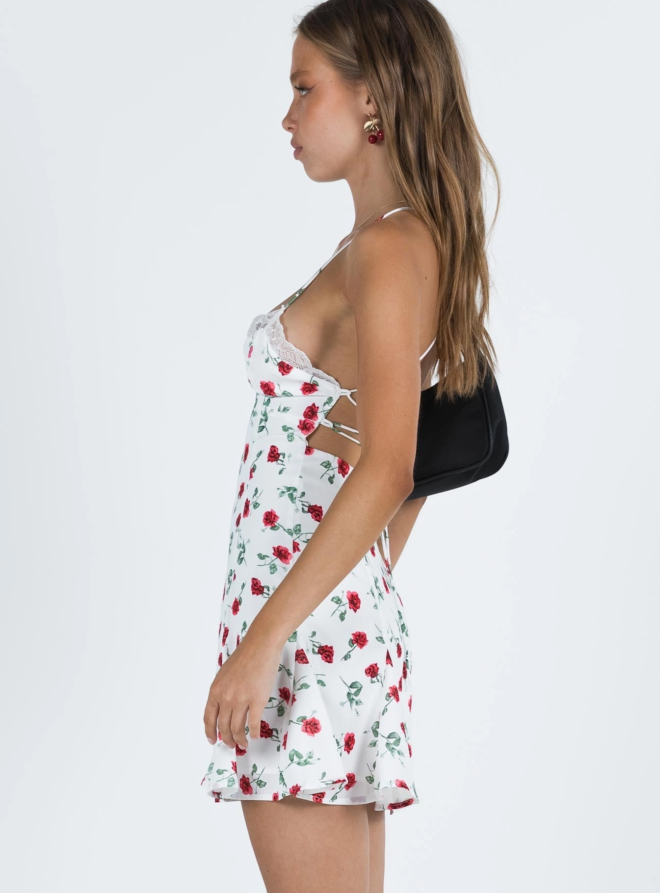 Clean Outline Boylan Mini Dress White / Red Floral