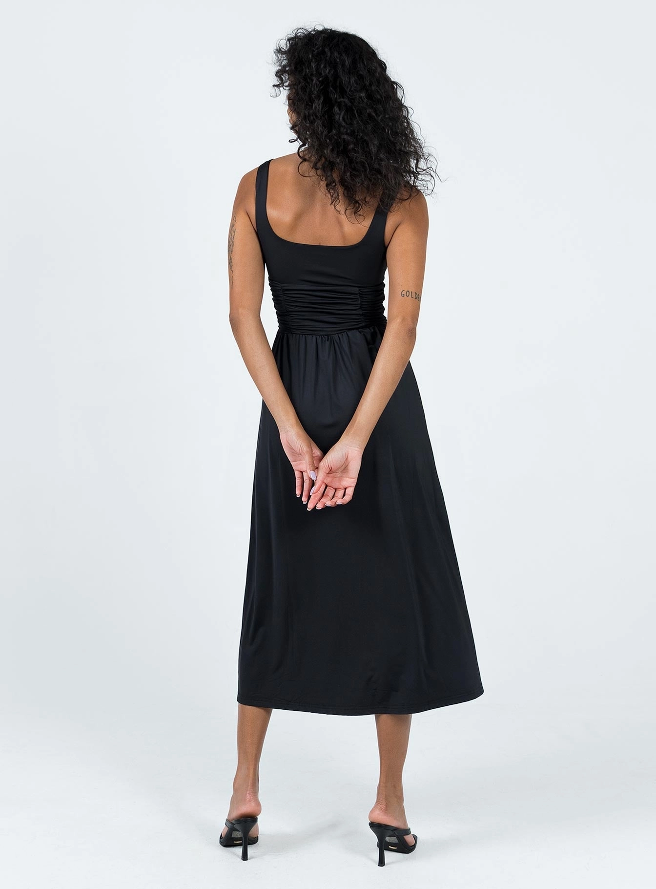 Light And Airy Smart Silhouette Braddon Midi Dress Black