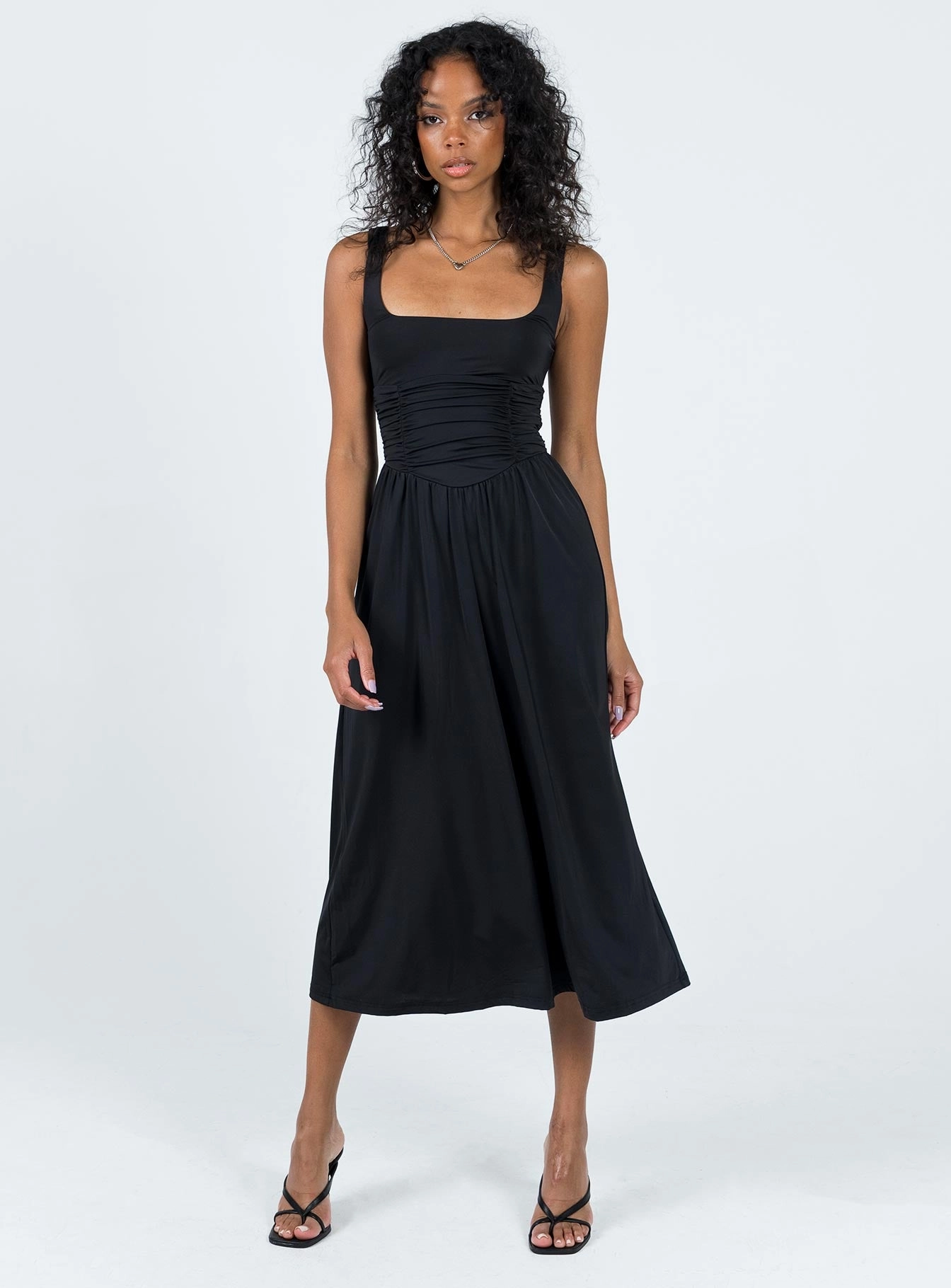 Versatile Wearable Braddon Midi Dress Black