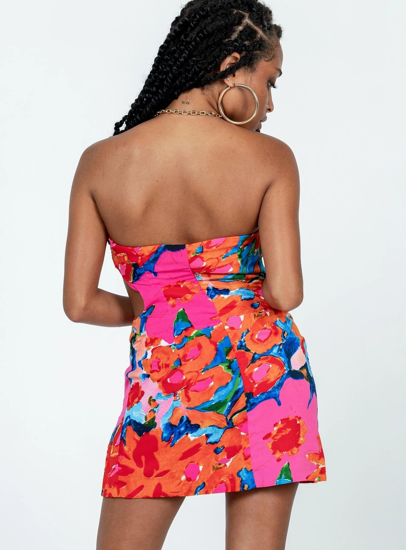 Brassie Floral Mini Dress Multi Gentle Aesthetic Minimalist Layering