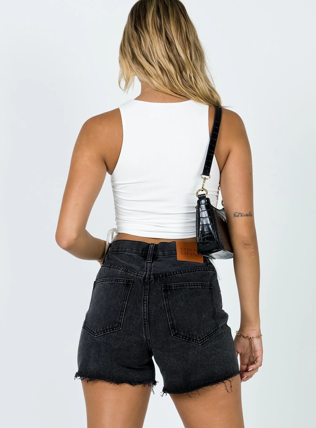 Xena Denim Shorts Black Chill Ready Fitness Ready