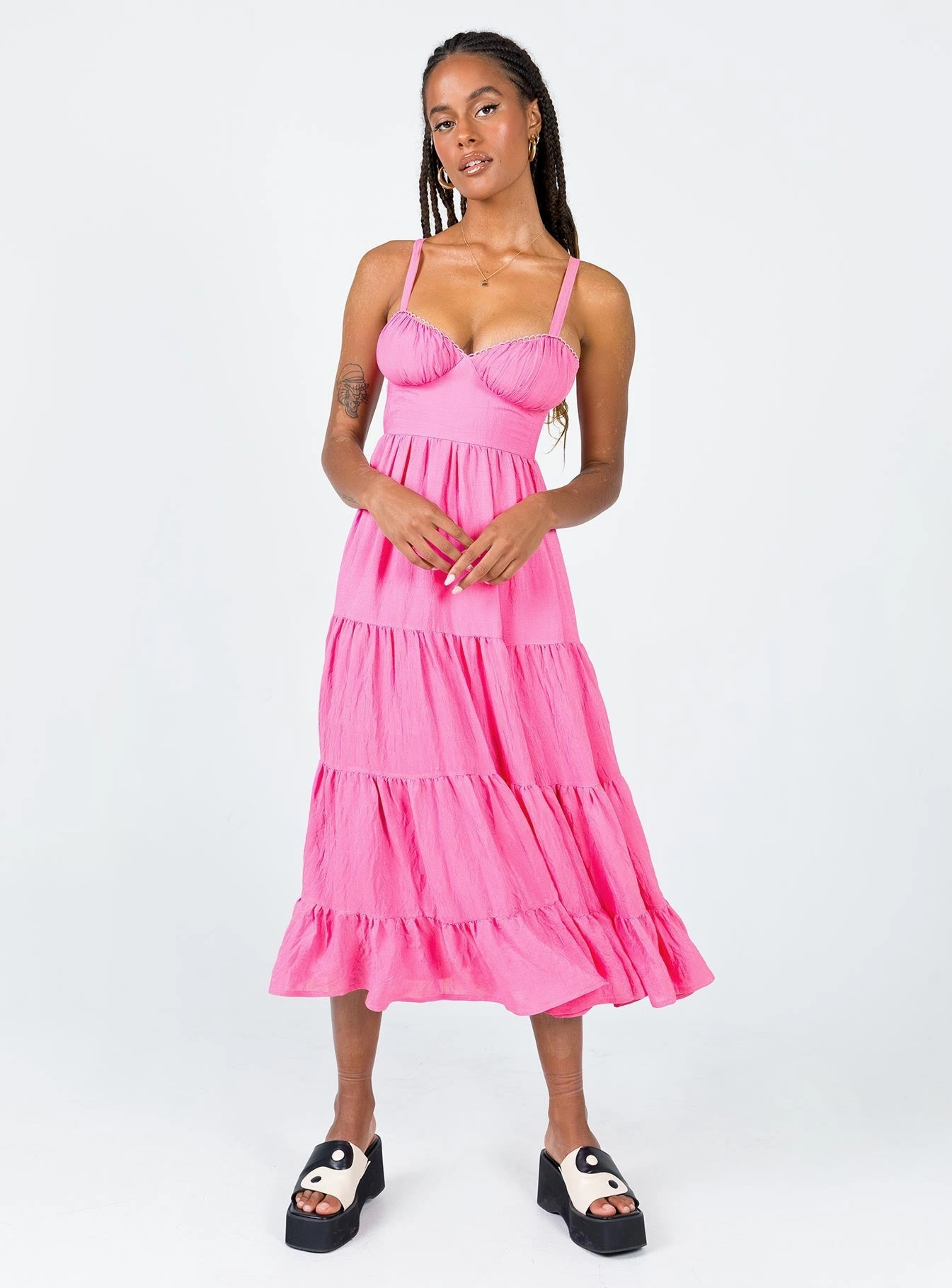 Work-Ready Look Joella Midi Dress Pink