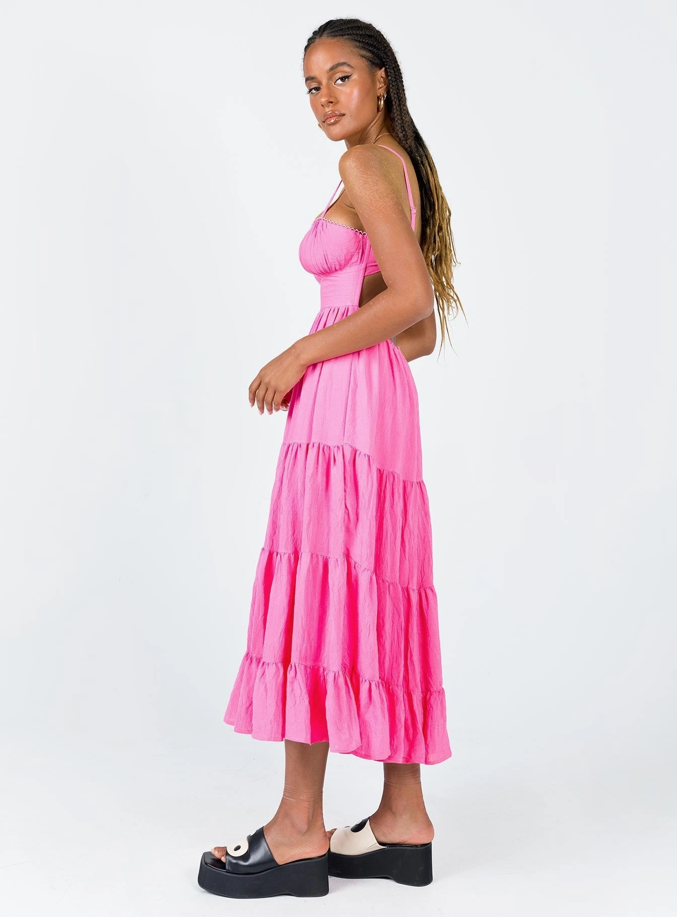 Joella Midi Dress Pink Smooth Tone