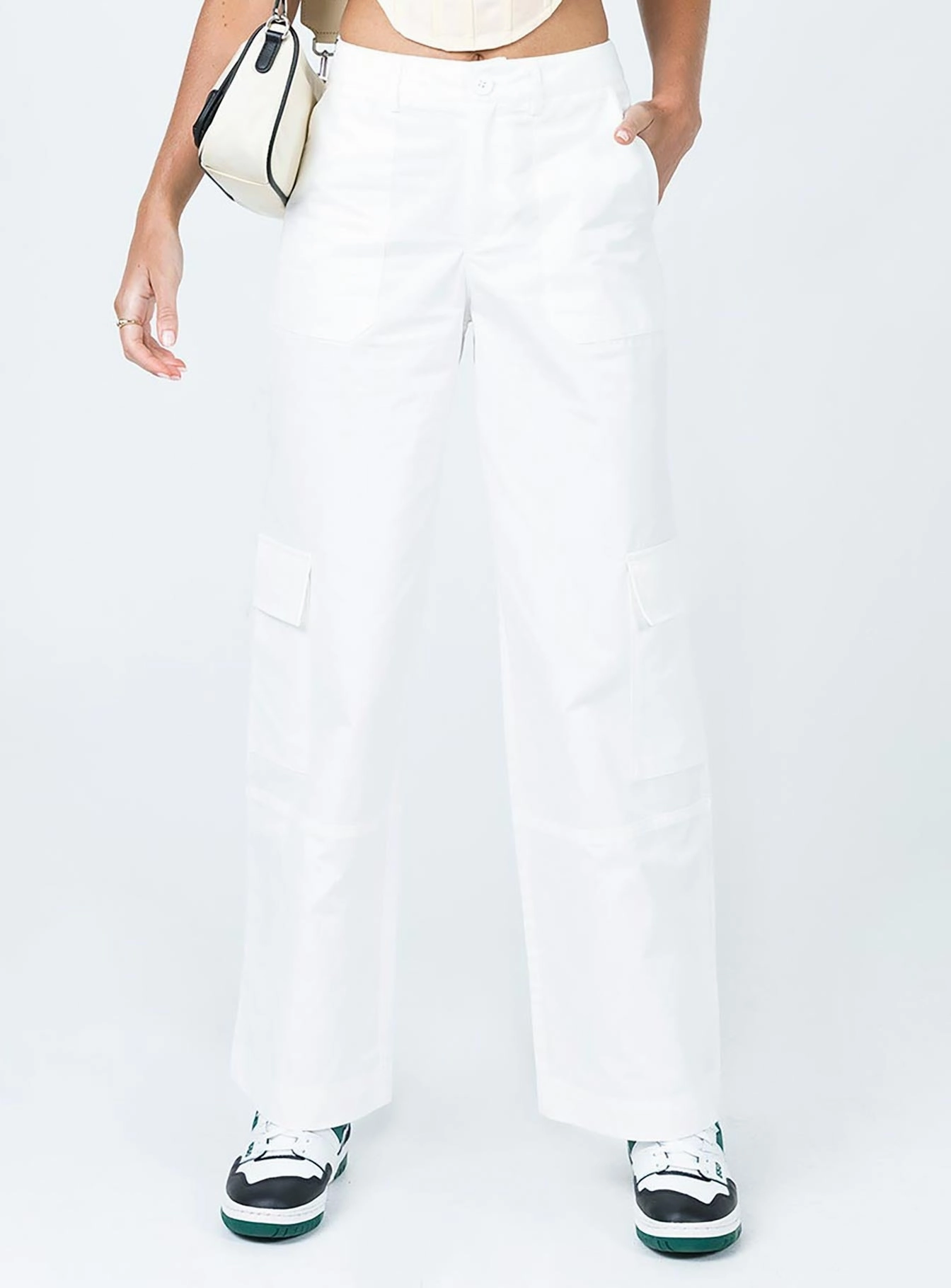 Ayla Linen Pants White Adjustable Drawcord Daily Comfort Fit