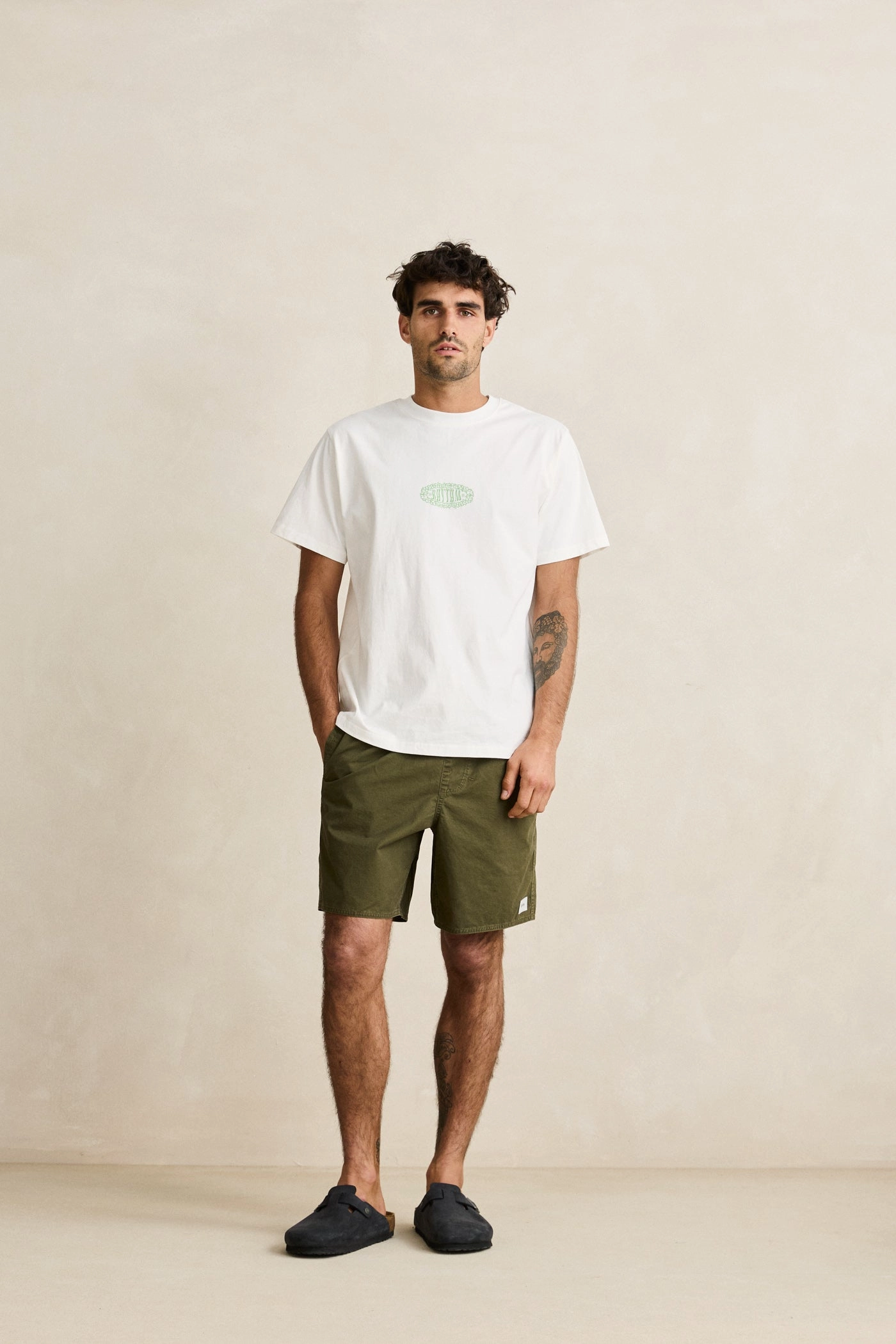 Breeze Jam Washed Out Olive Cooling Effect Bold Statement